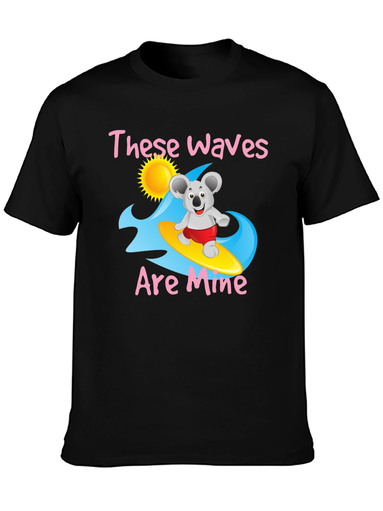 These Waves Are Mine Black Graphic Tee