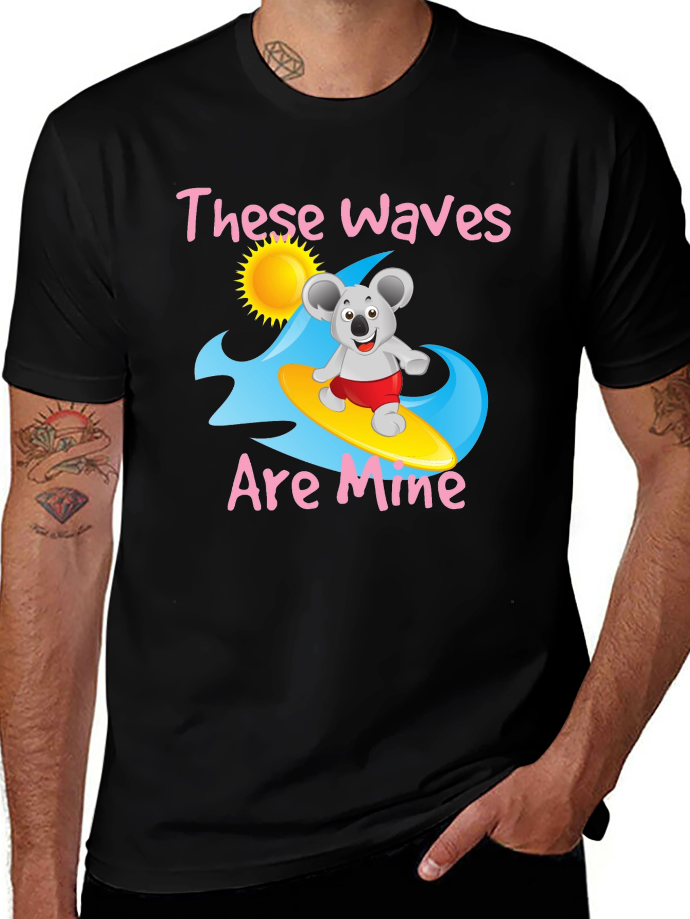 These Waves Are Mine Black Graphic Tee