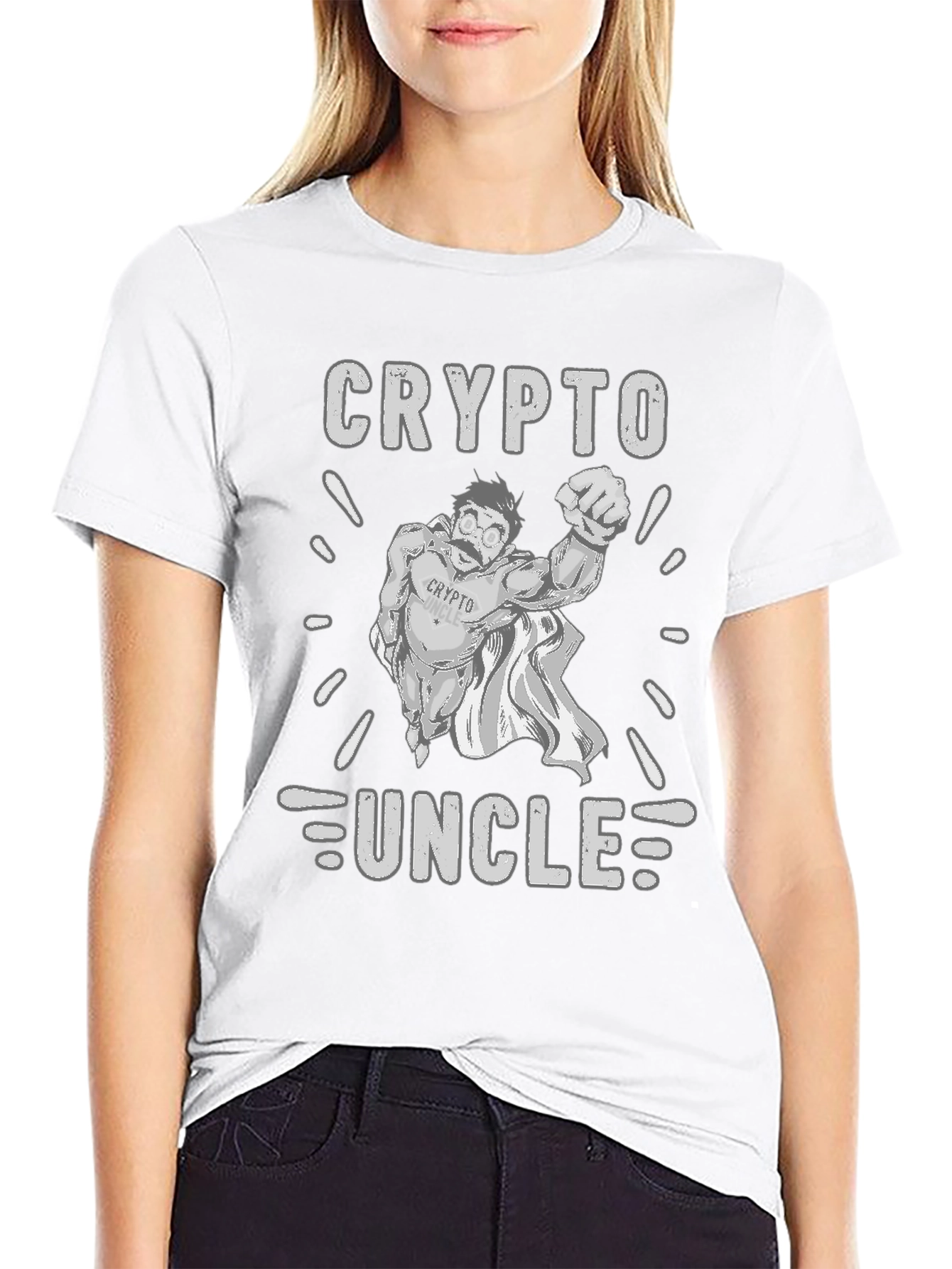 Crypto Uncle T-Shirt - Black Cotton Tee