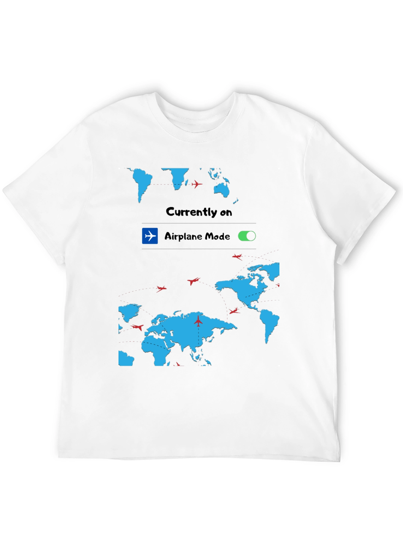 Airplane Mode World Map Graphic Tee