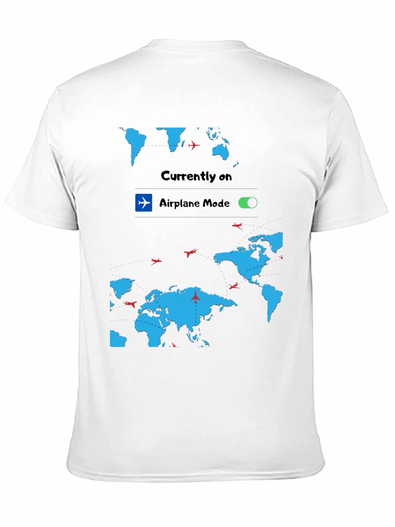 Airplane Mode World Map Graphic Tee