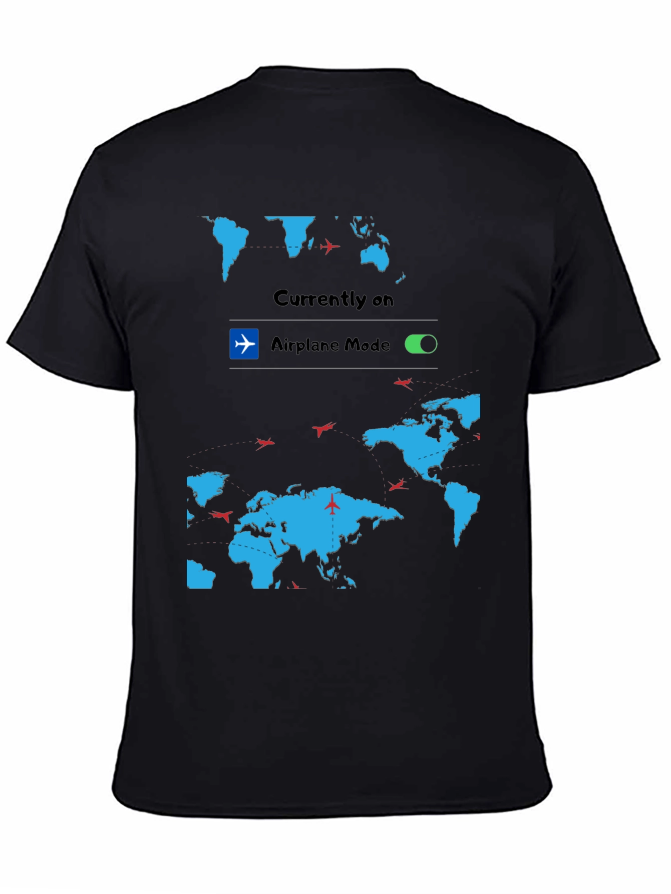 Airplane Mode World Map Graphic Tee