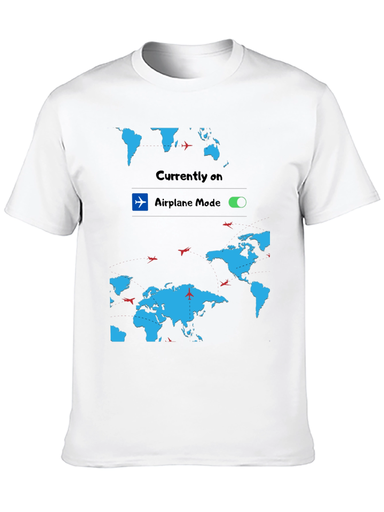Airplane Mode World Map Graphic Tee