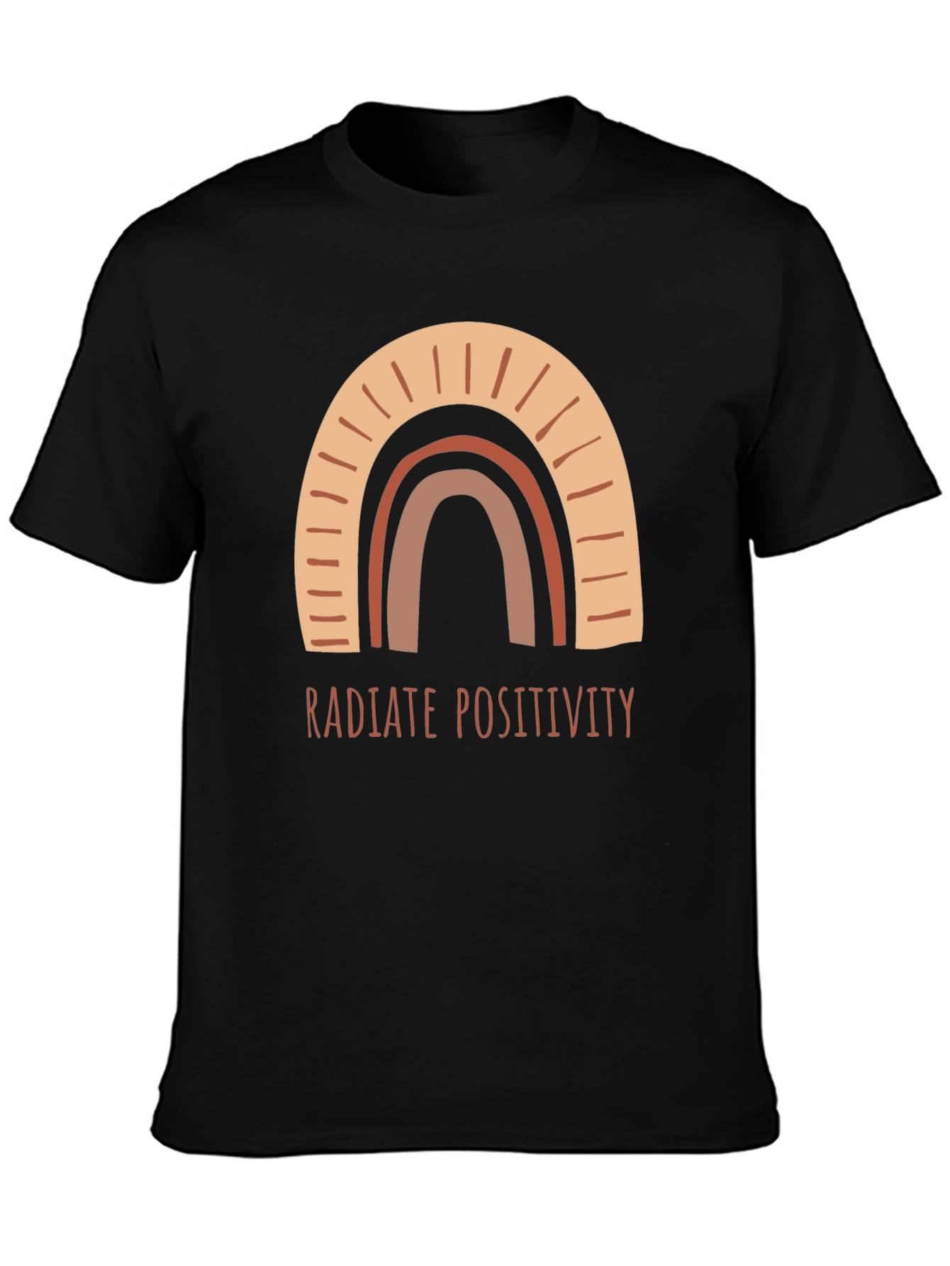 Radiate Positivity Rainbow Graphic Tee - Unisex