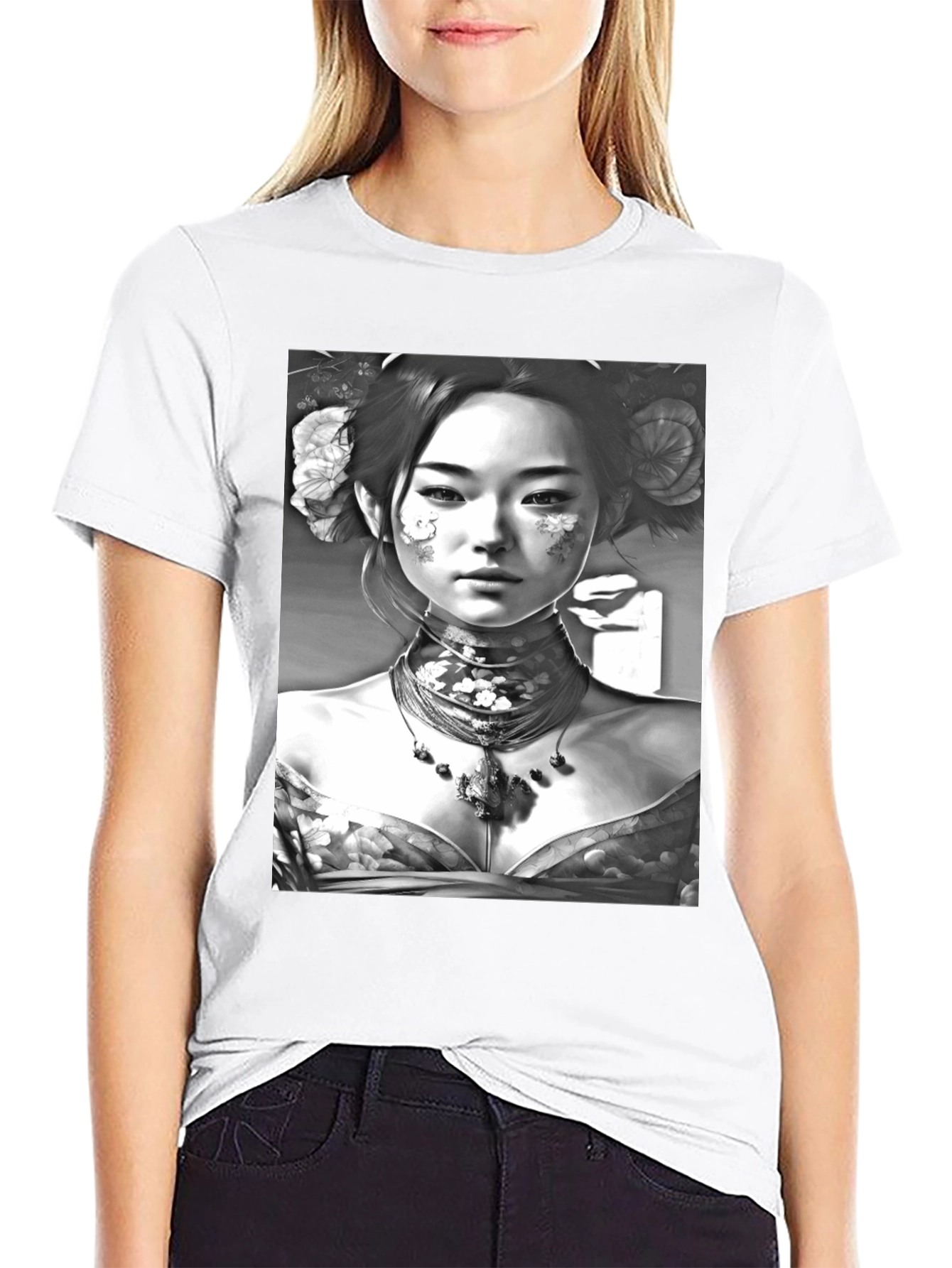 Geisha Portrait Graphic Tee