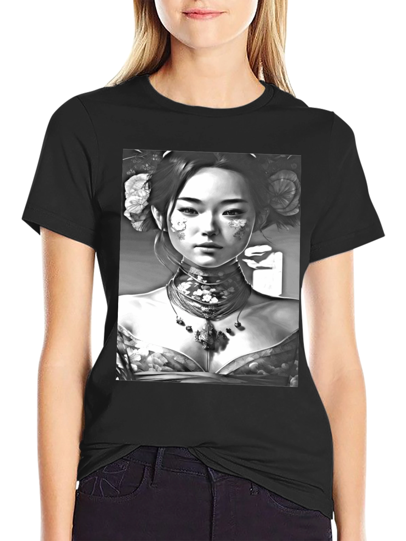 Geisha Portrait Graphic Tee
