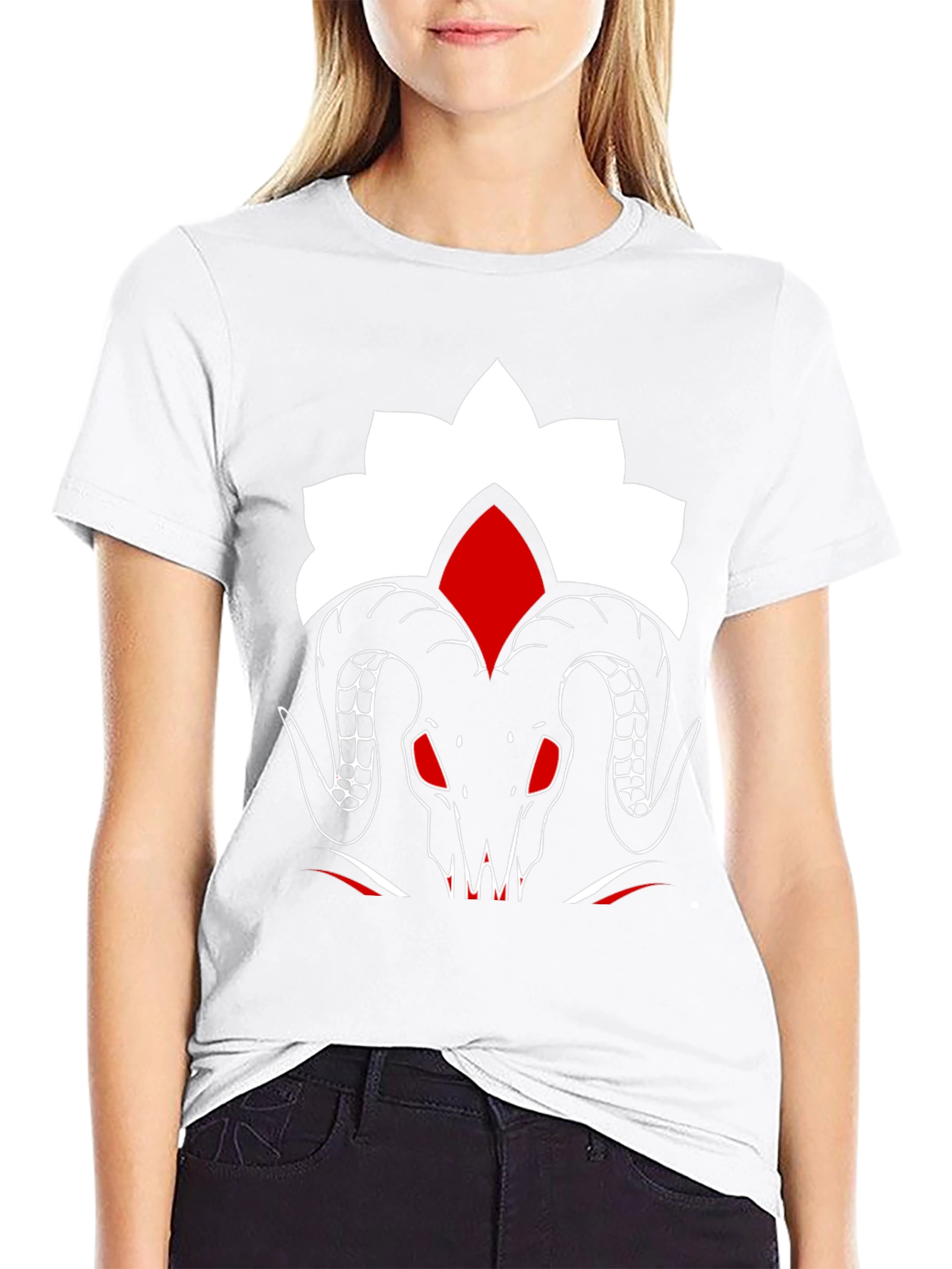 Ram Skull Graphic Tee - Stylish Black T-Shirt