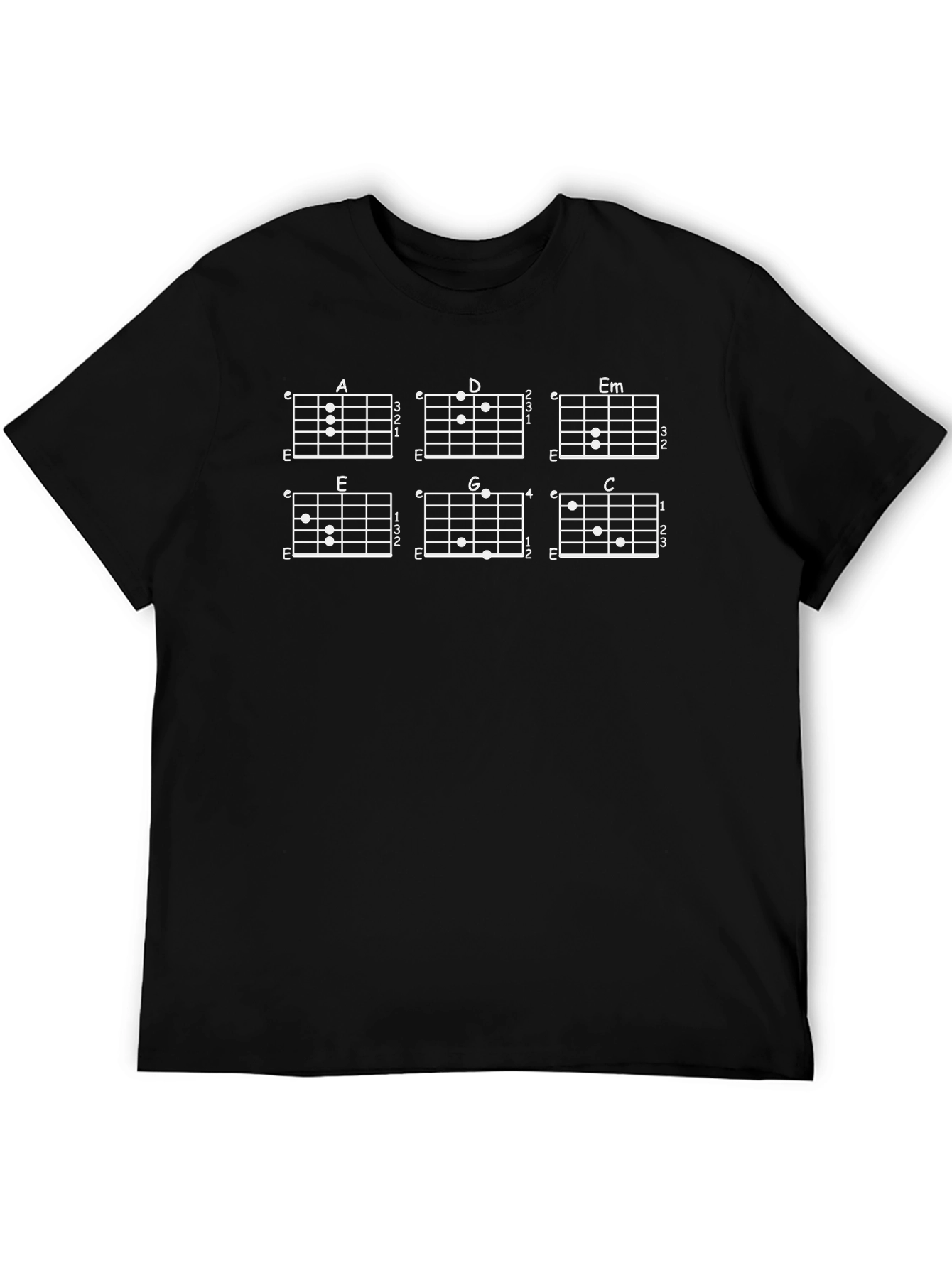 Ukulele Chords Graphic Print T-Shirt