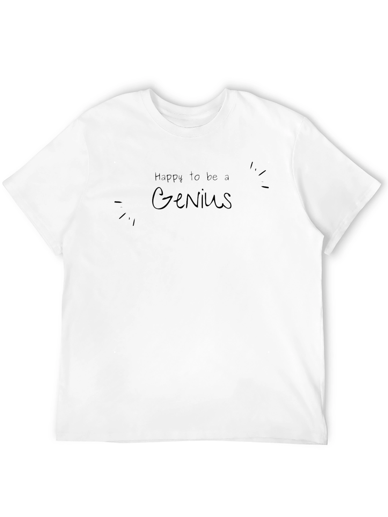 Happy to be a Genius - Mens Black T-Shirt
