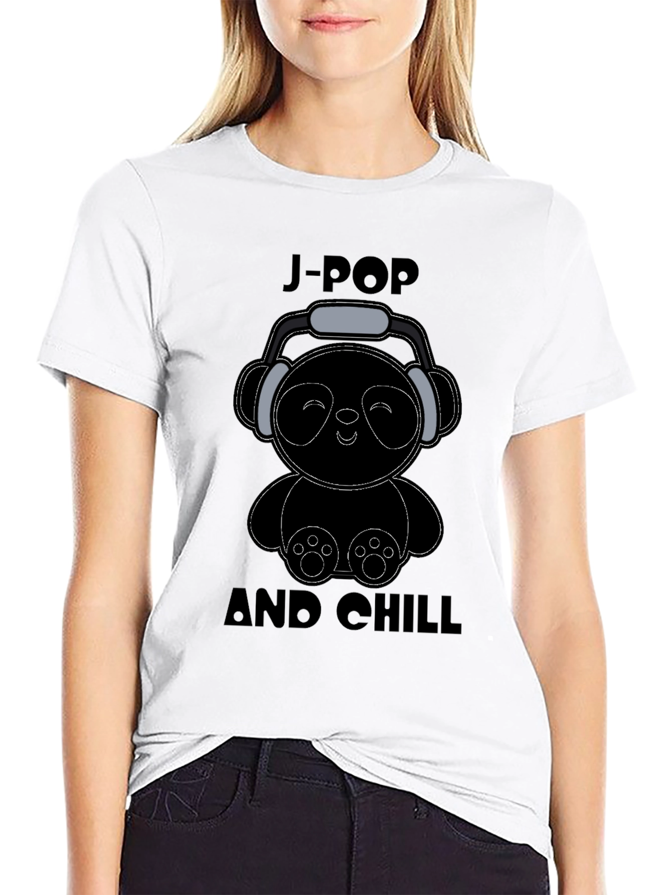 J-Pop and Chill Panda Graphic Tee