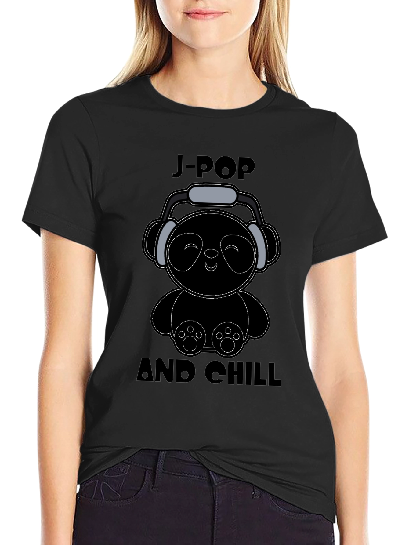 J-Pop and Chill Panda Graphic Tee