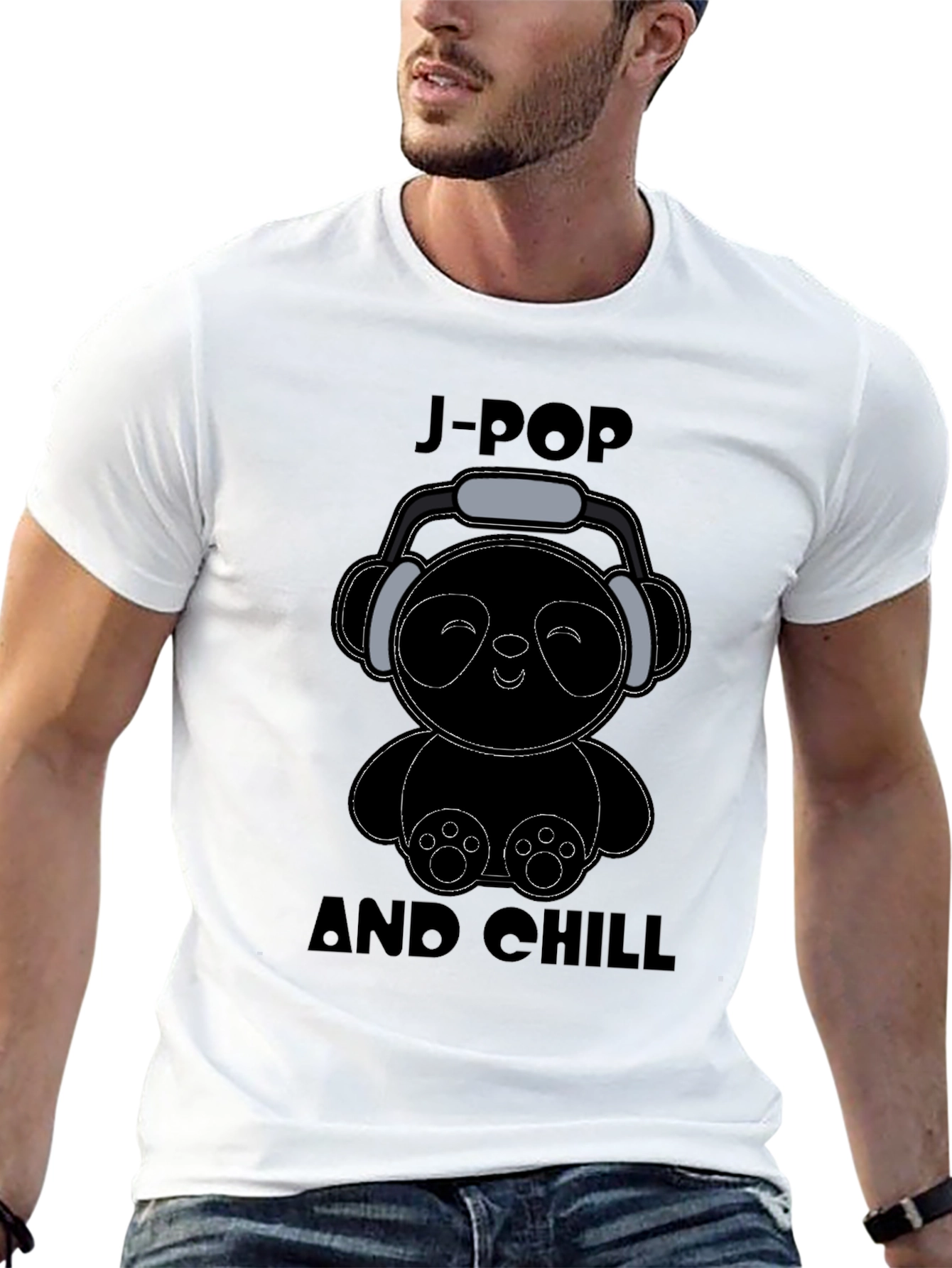 J-Pop and Chill Panda Graphic Tee