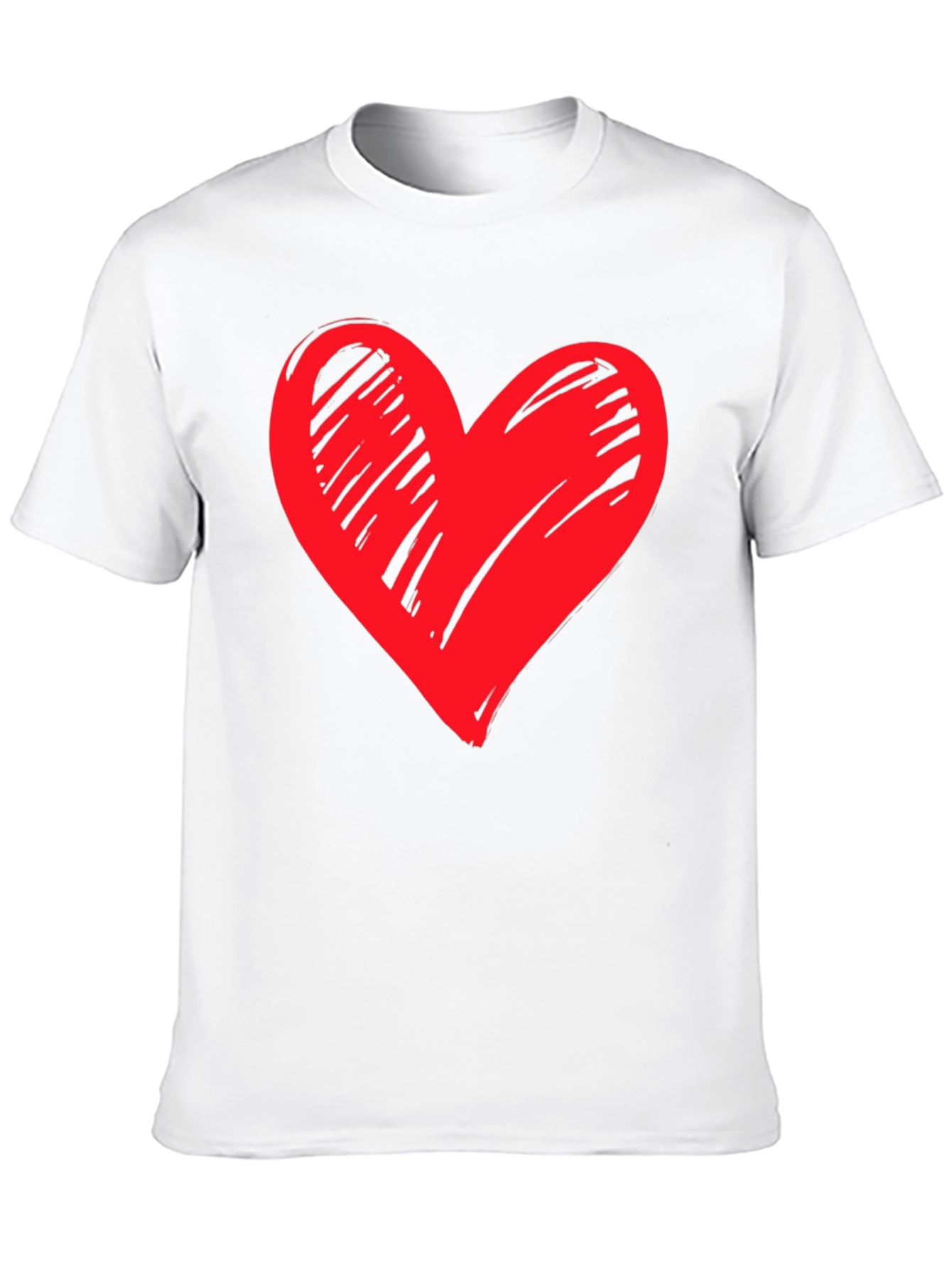 Heart Graphic Black T-Shirt Casual Tee