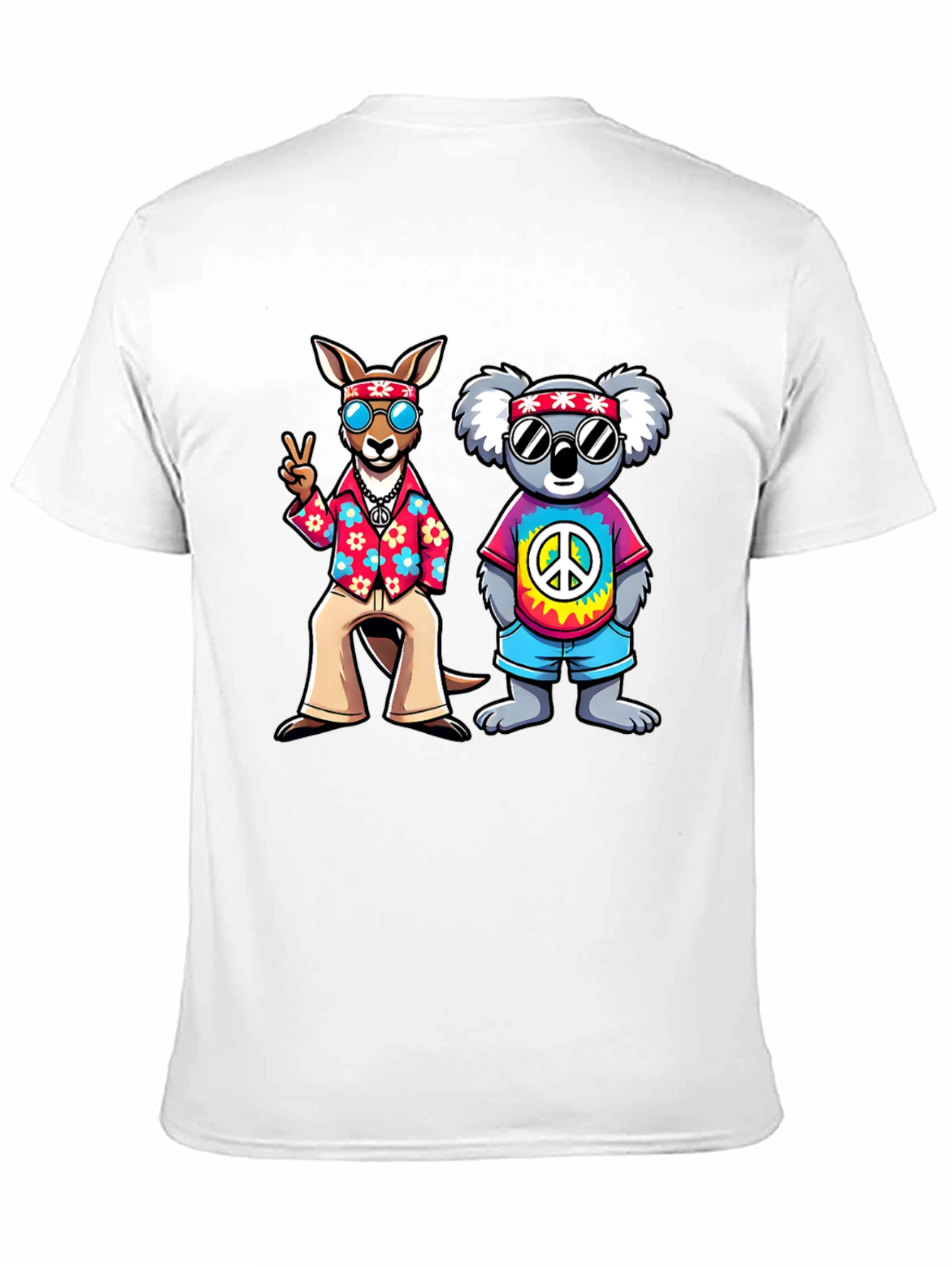 Hippie Kangaroo & Koala Graphic Tee