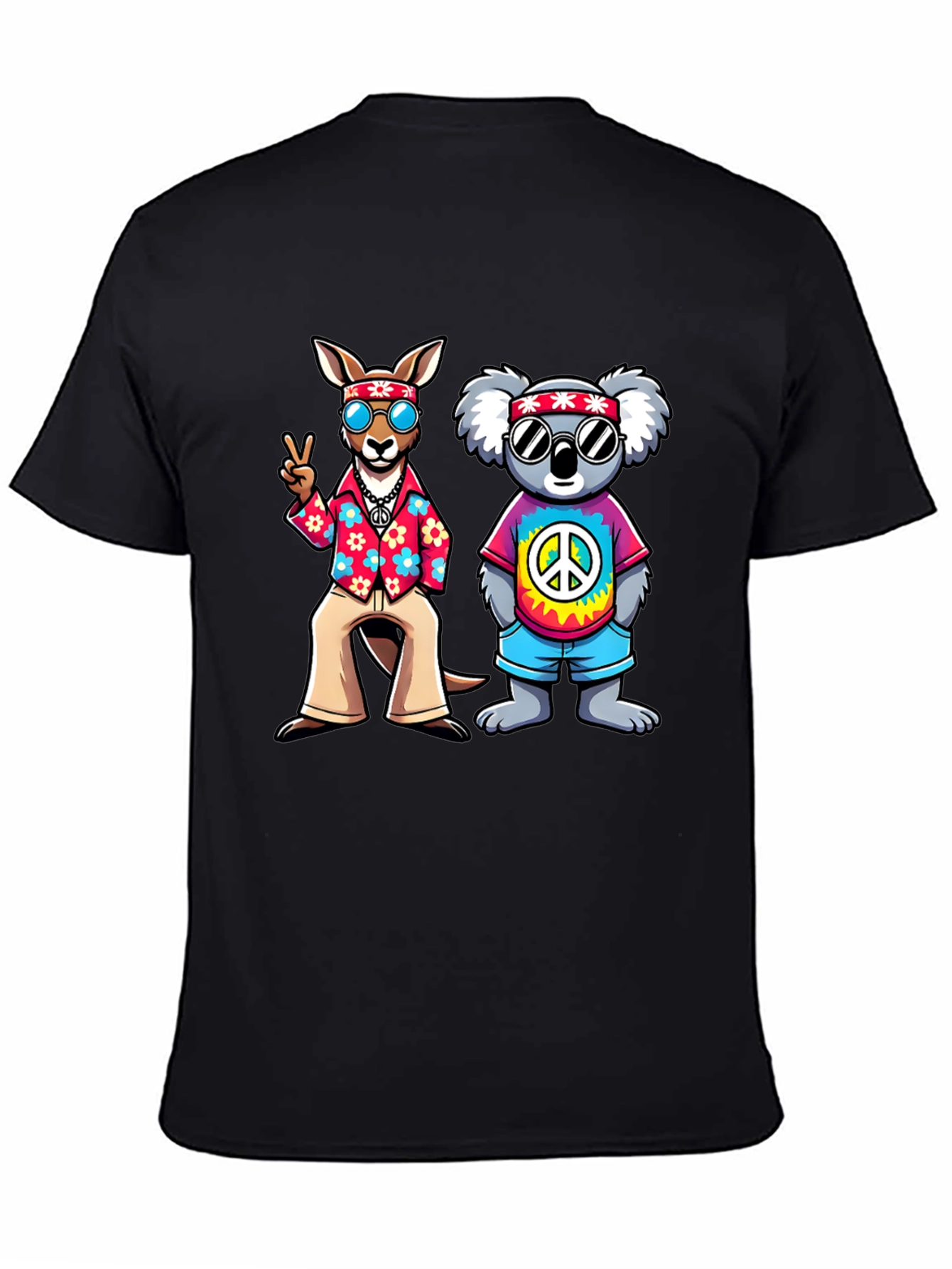 Hippie Kangaroo & Koala Graphic Tee
