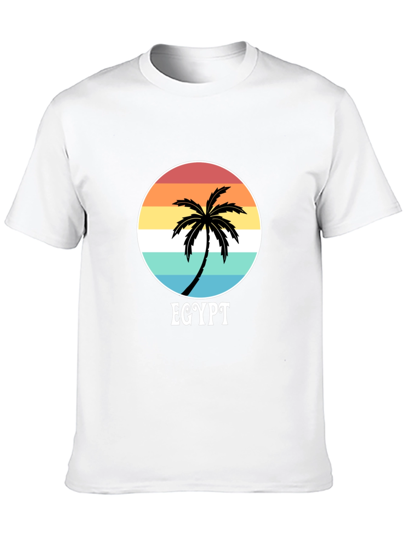 Egypt Palm Tree Sunset Graphic Tee