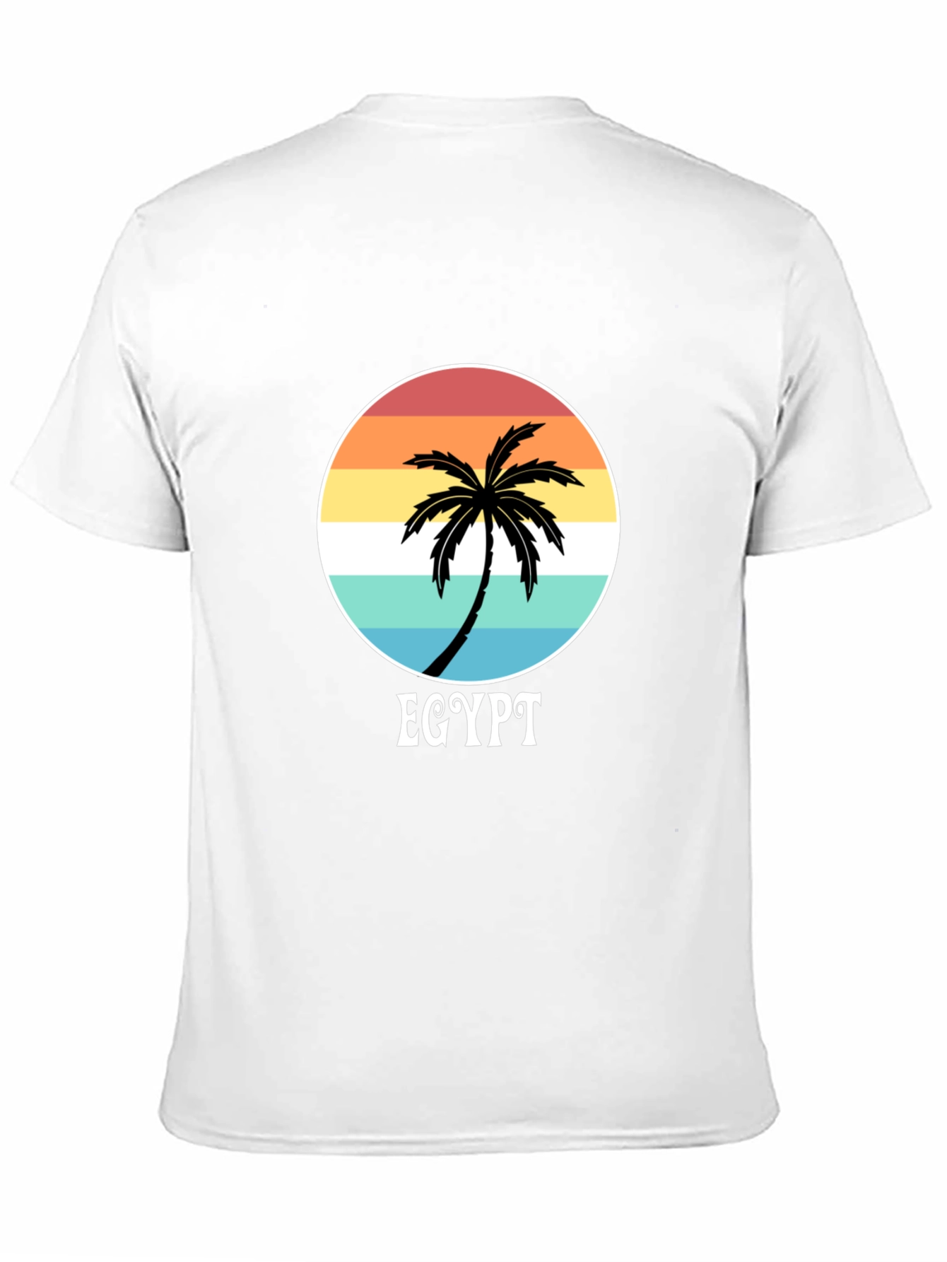 Egypt Palm Tree Sunset Graphic Tee