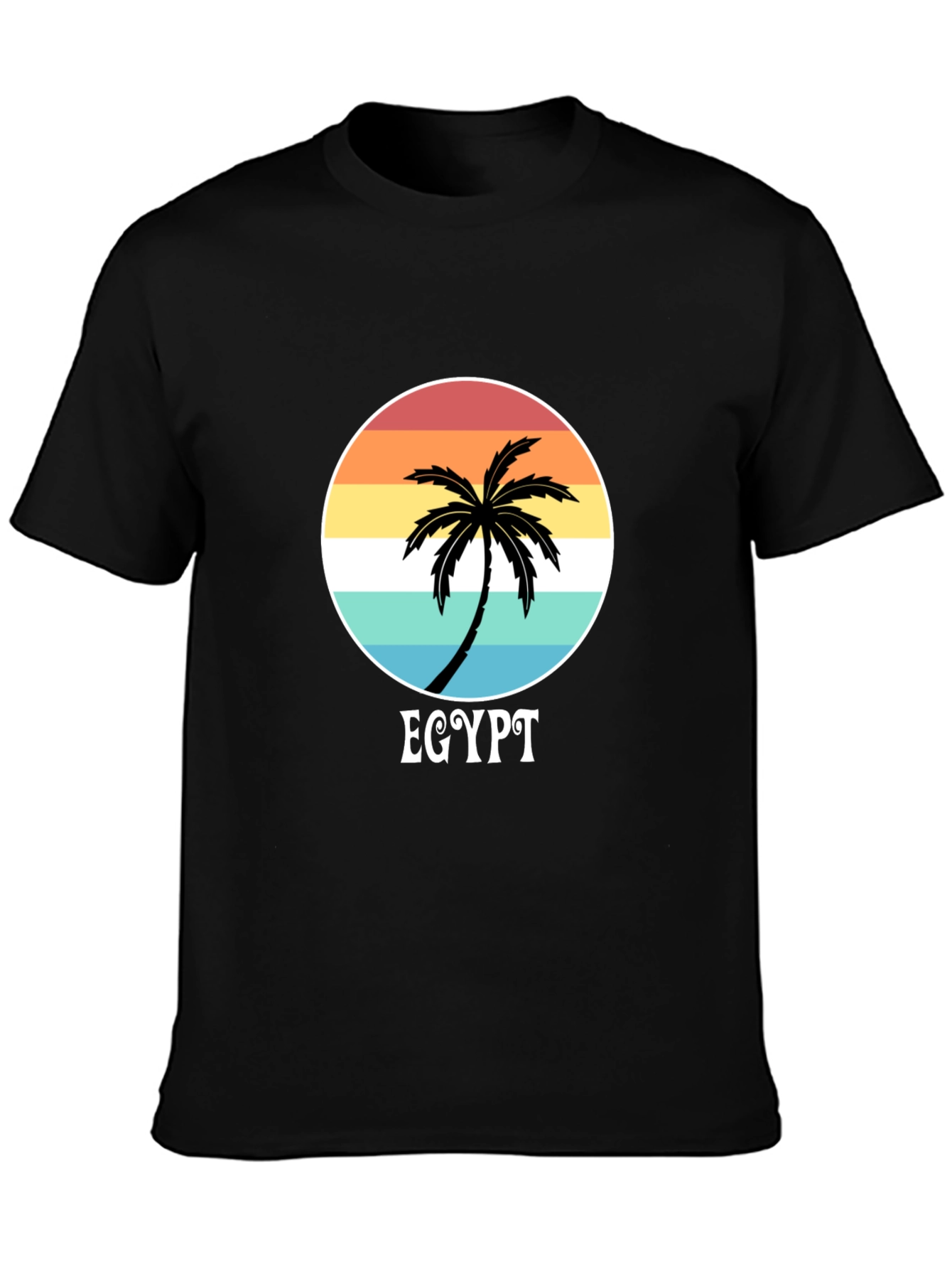 Egypt Palm Tree Sunset Graphic Tee