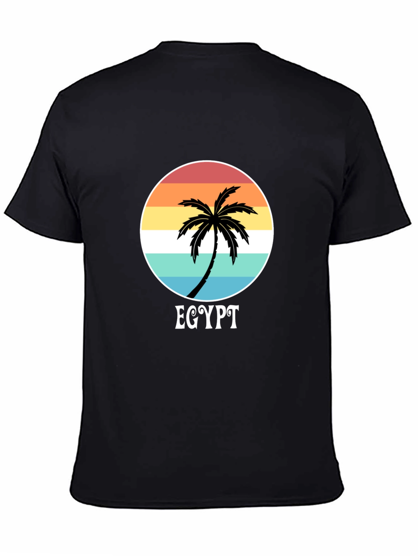 Egypt Palm Tree Sunset Graphic Tee