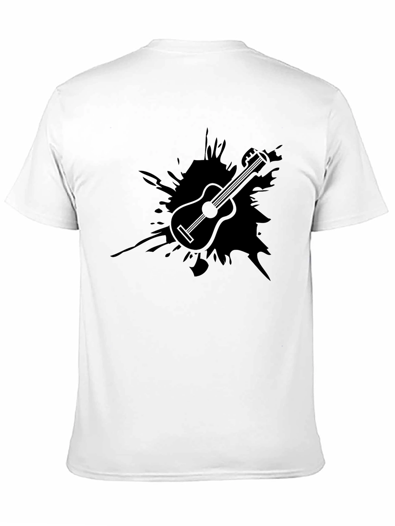 Guitar Splash T-Shirt - Black Graphic Tee