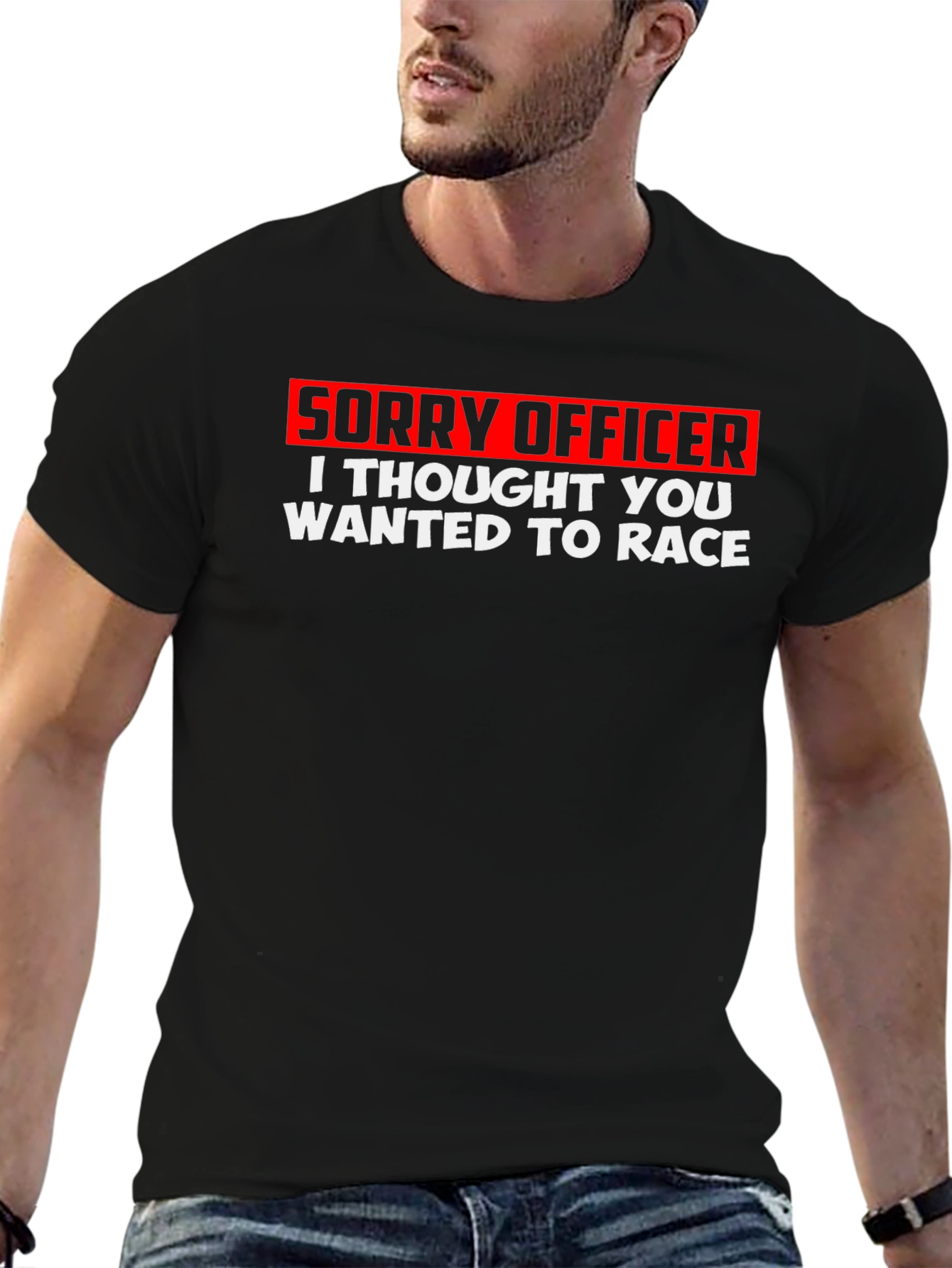 Sorry Officer T-Shirt - Funny Racing Tee