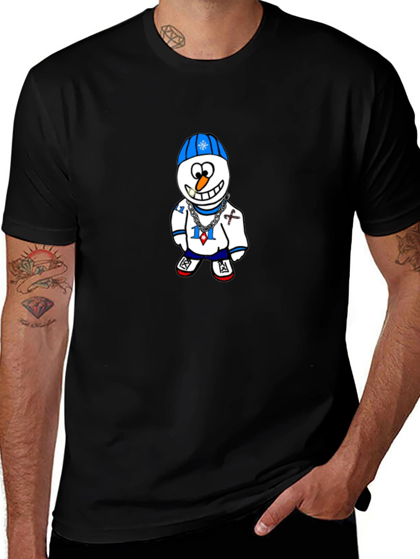 Hip Hop Snowman Graphic Tee