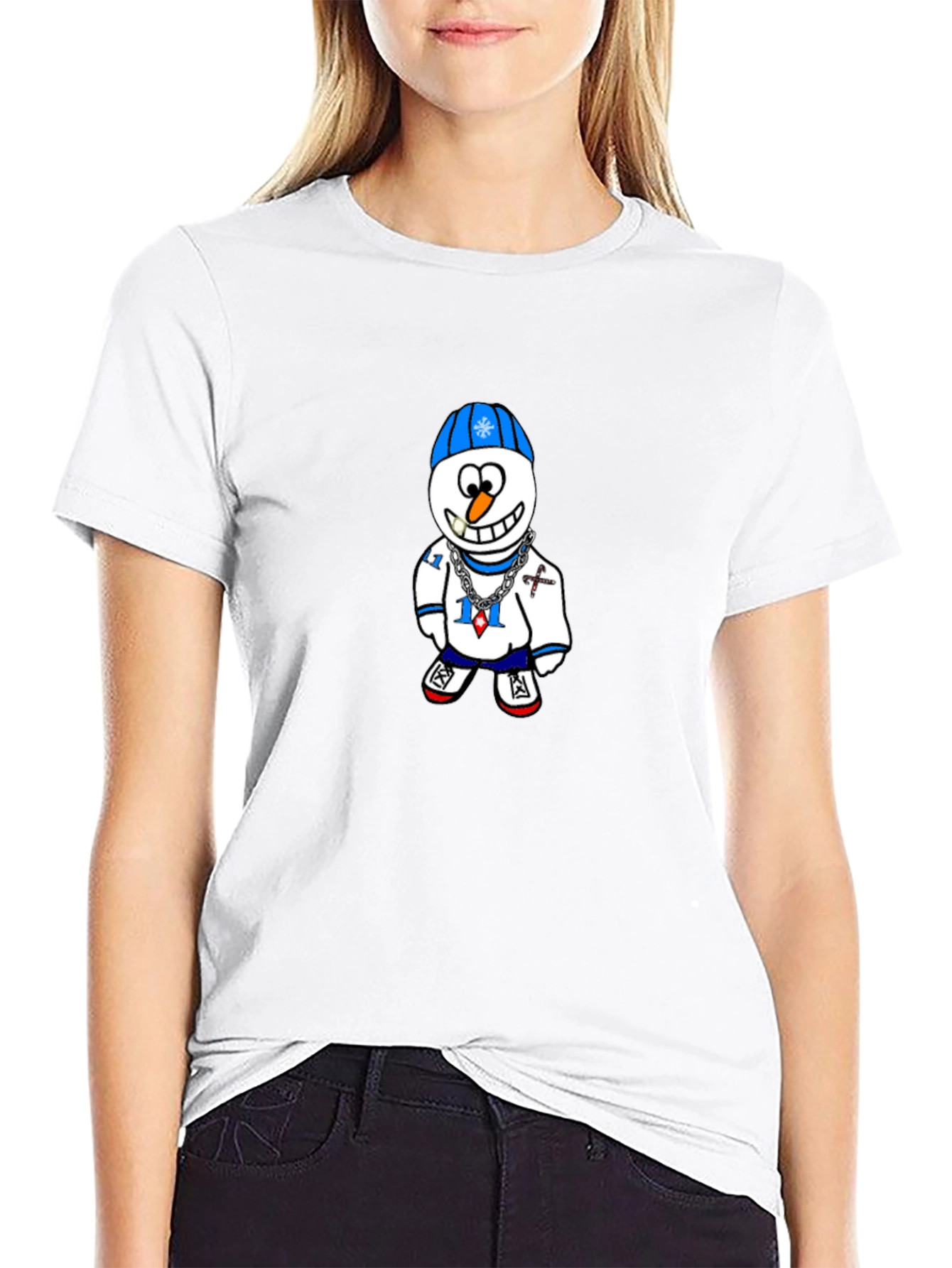 Hip Hop Snowman Graphic Tee