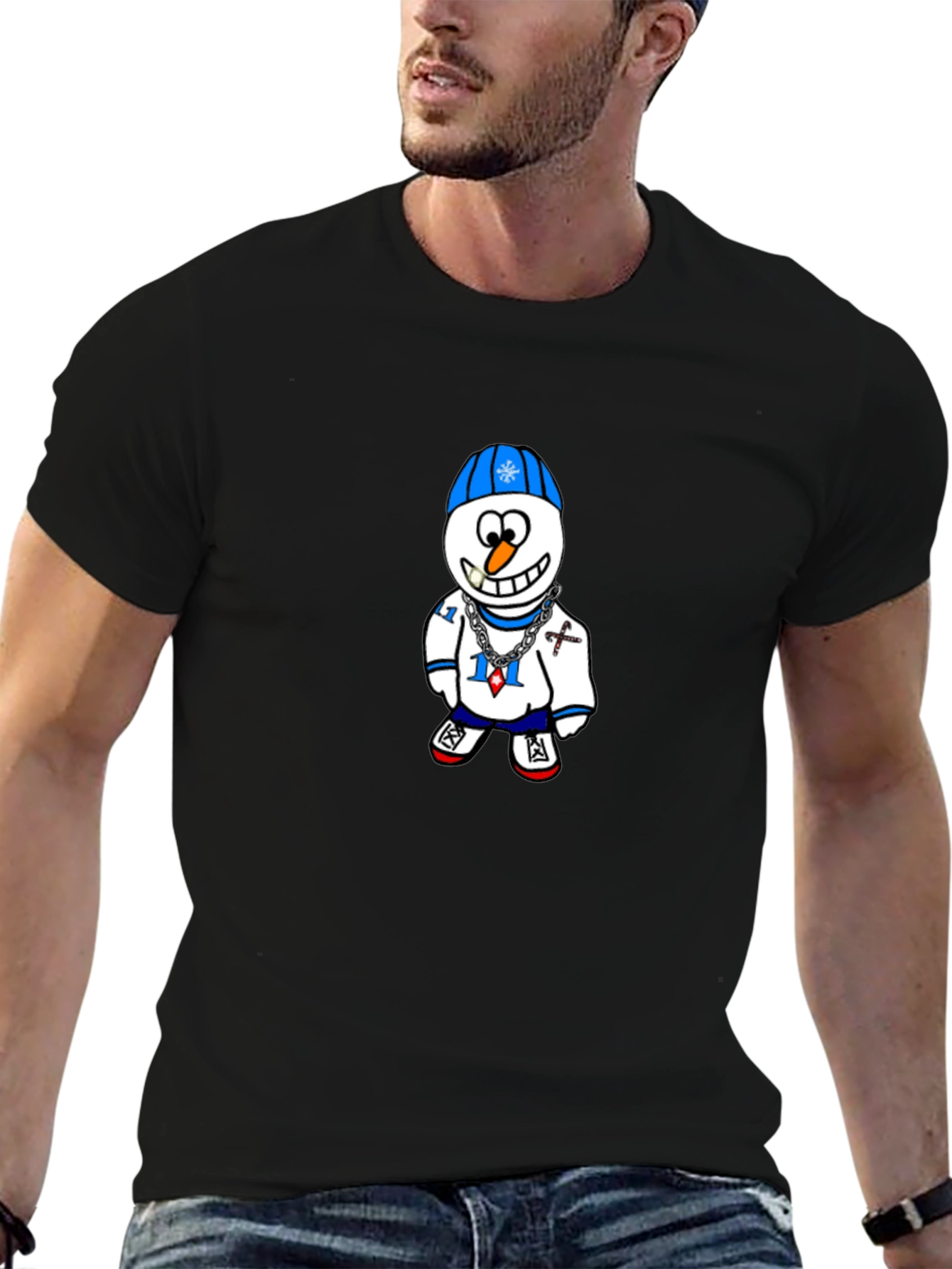 Hip Hop Snowman Graphic Tee