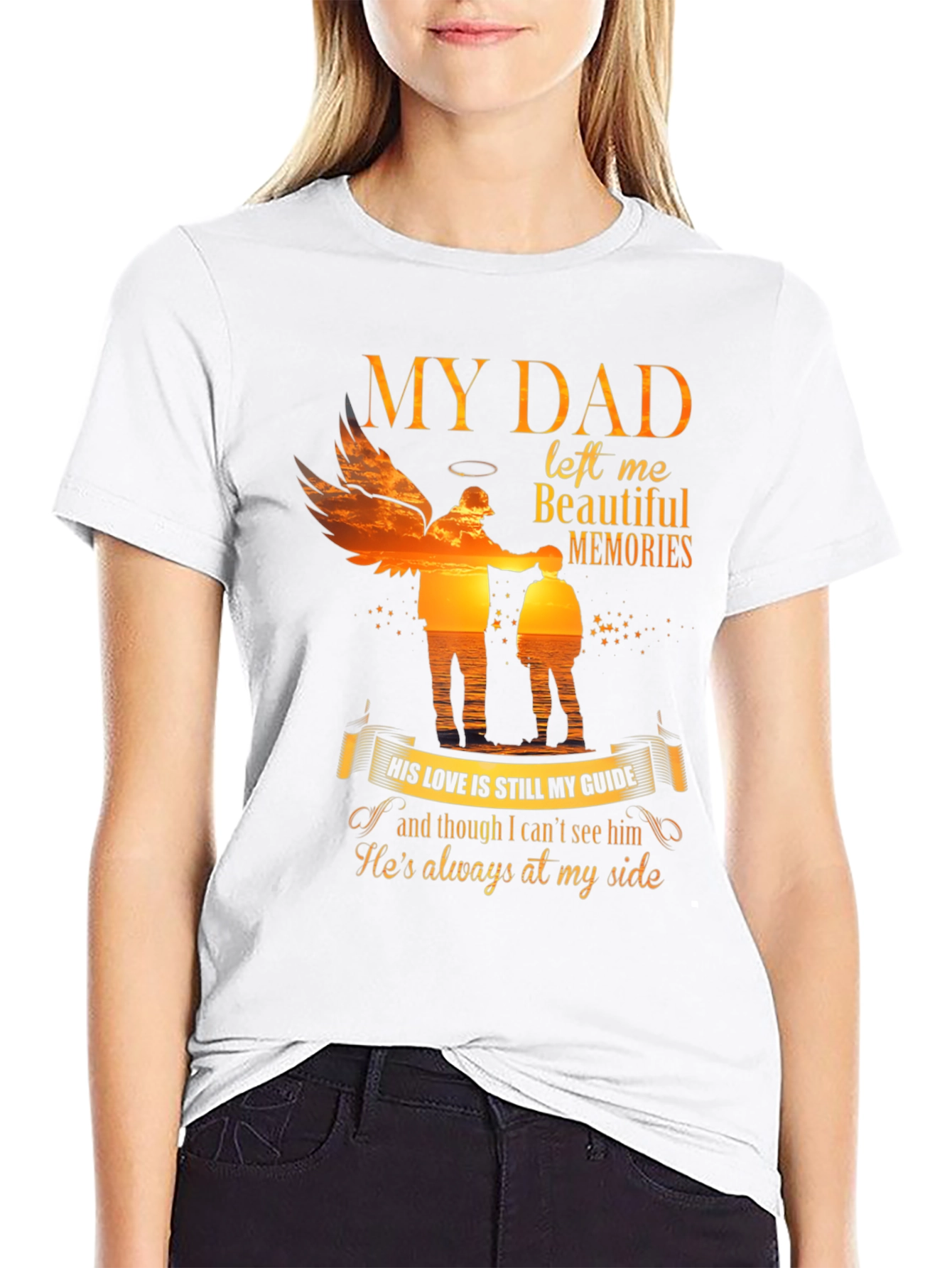 My Dad Left Me Beautiful Memories T-Shirt