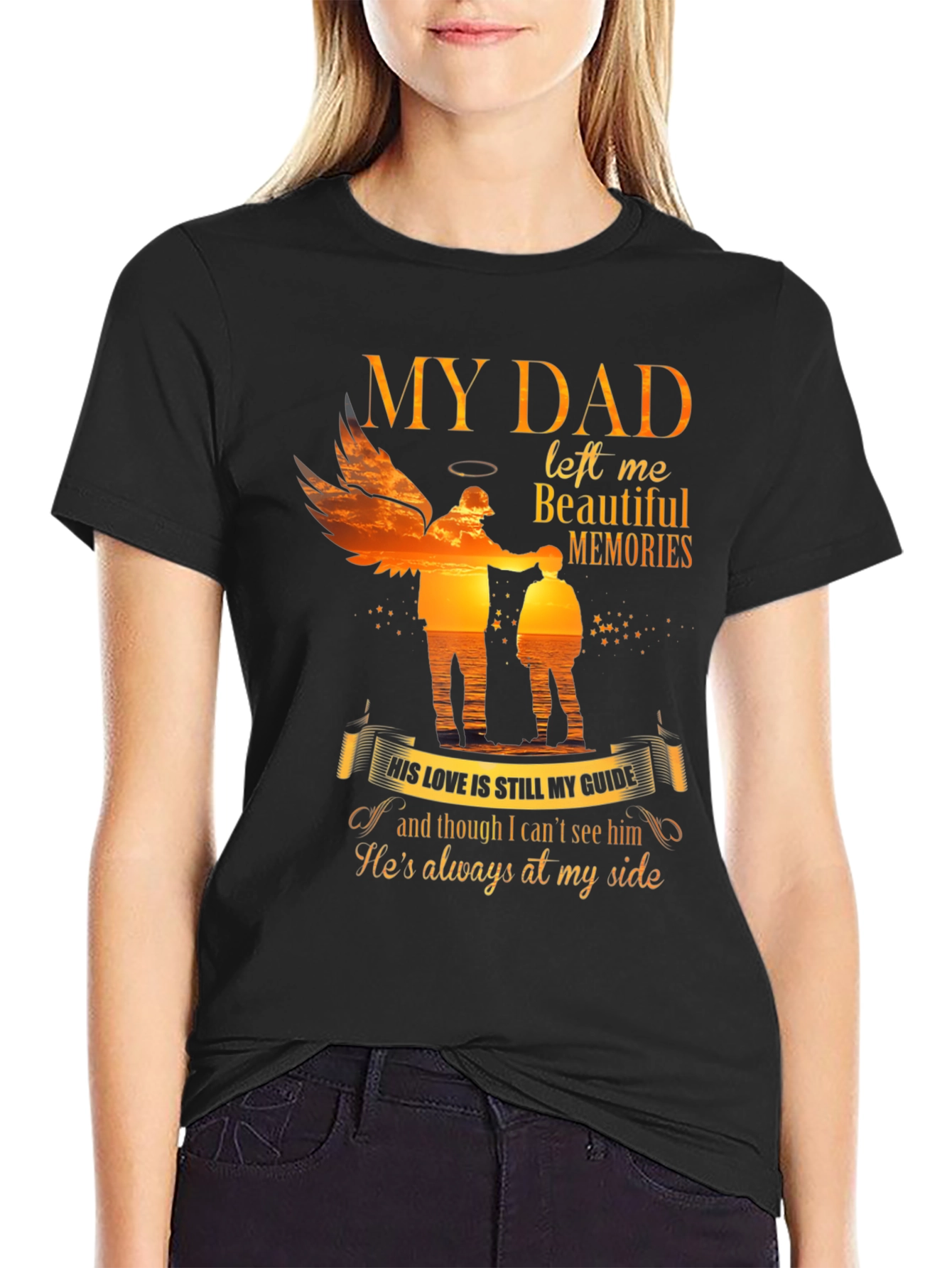 My Dad Left Me Beautiful Memories T-Shirt