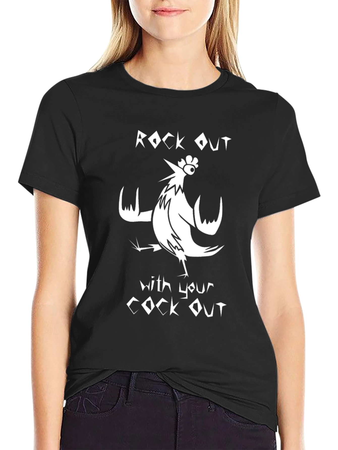 Rock Out Funny Graphic Novelty T-Shirt