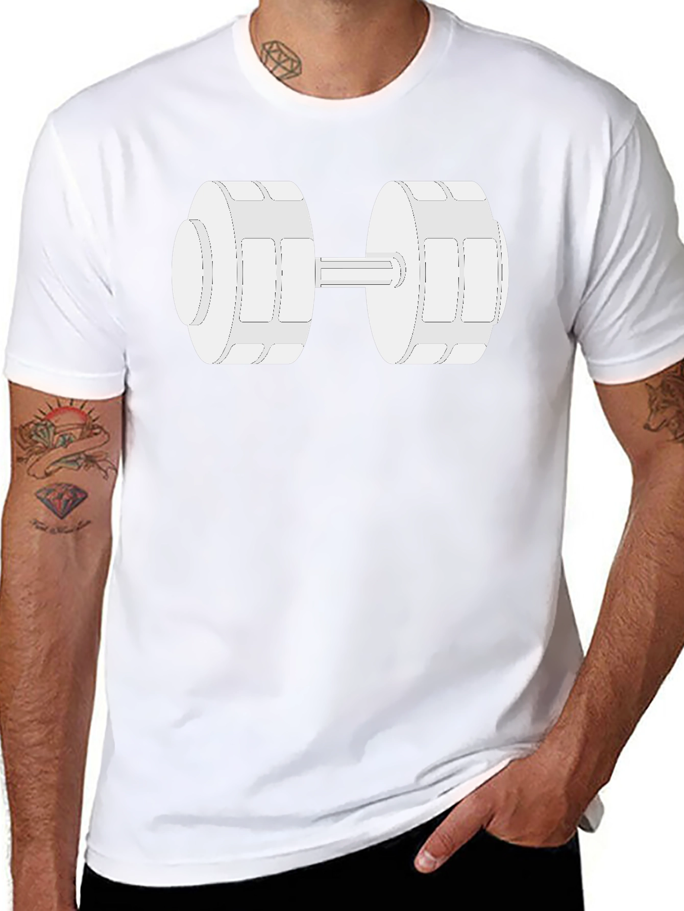 Workout Ready Graphic Tee - Dumbbell Design
