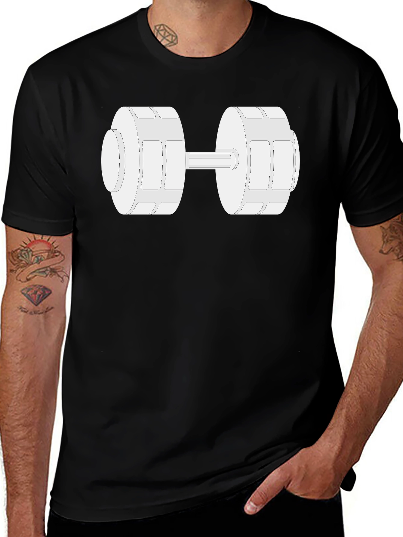 Workout Ready Graphic Tee - Dumbbell Design