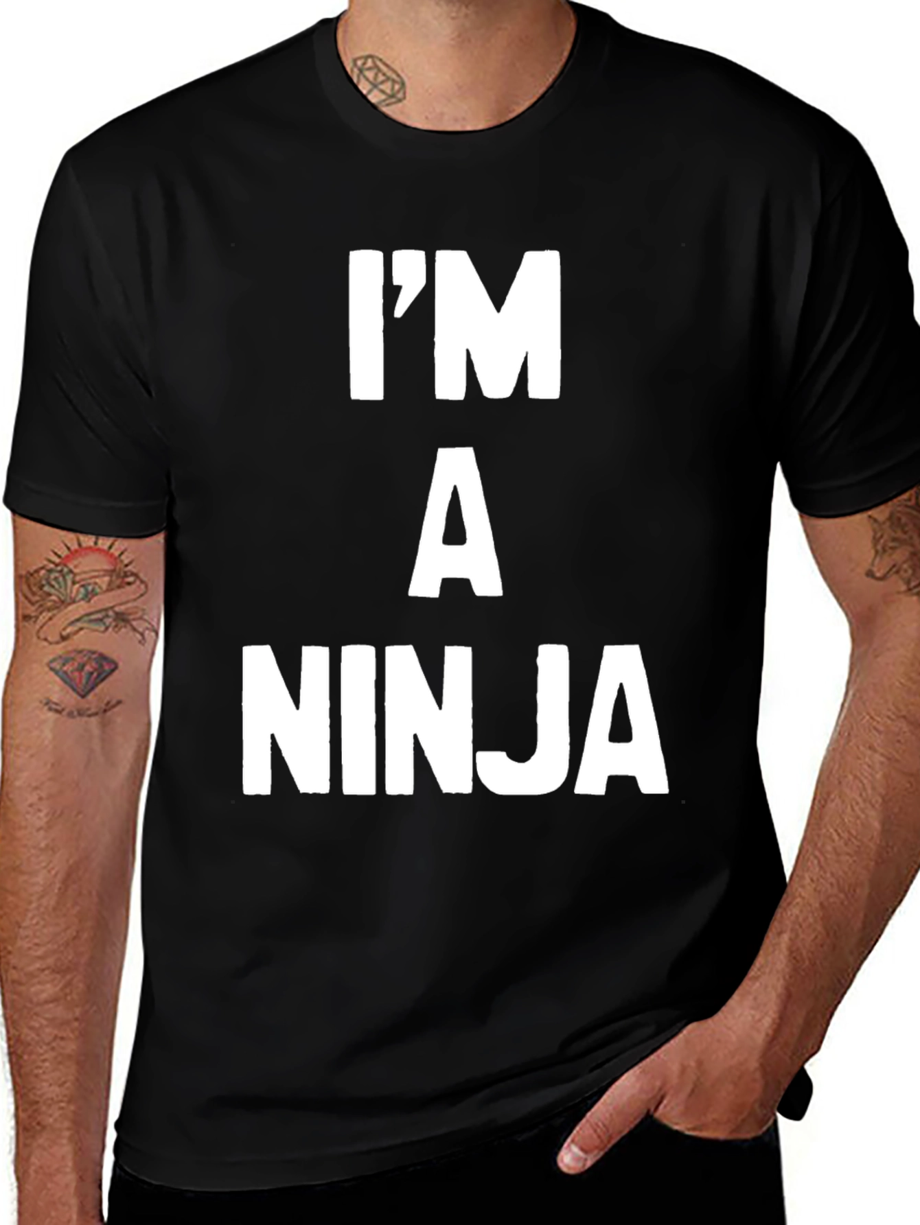 Im A Ninja Graphic T-Shirt - Black