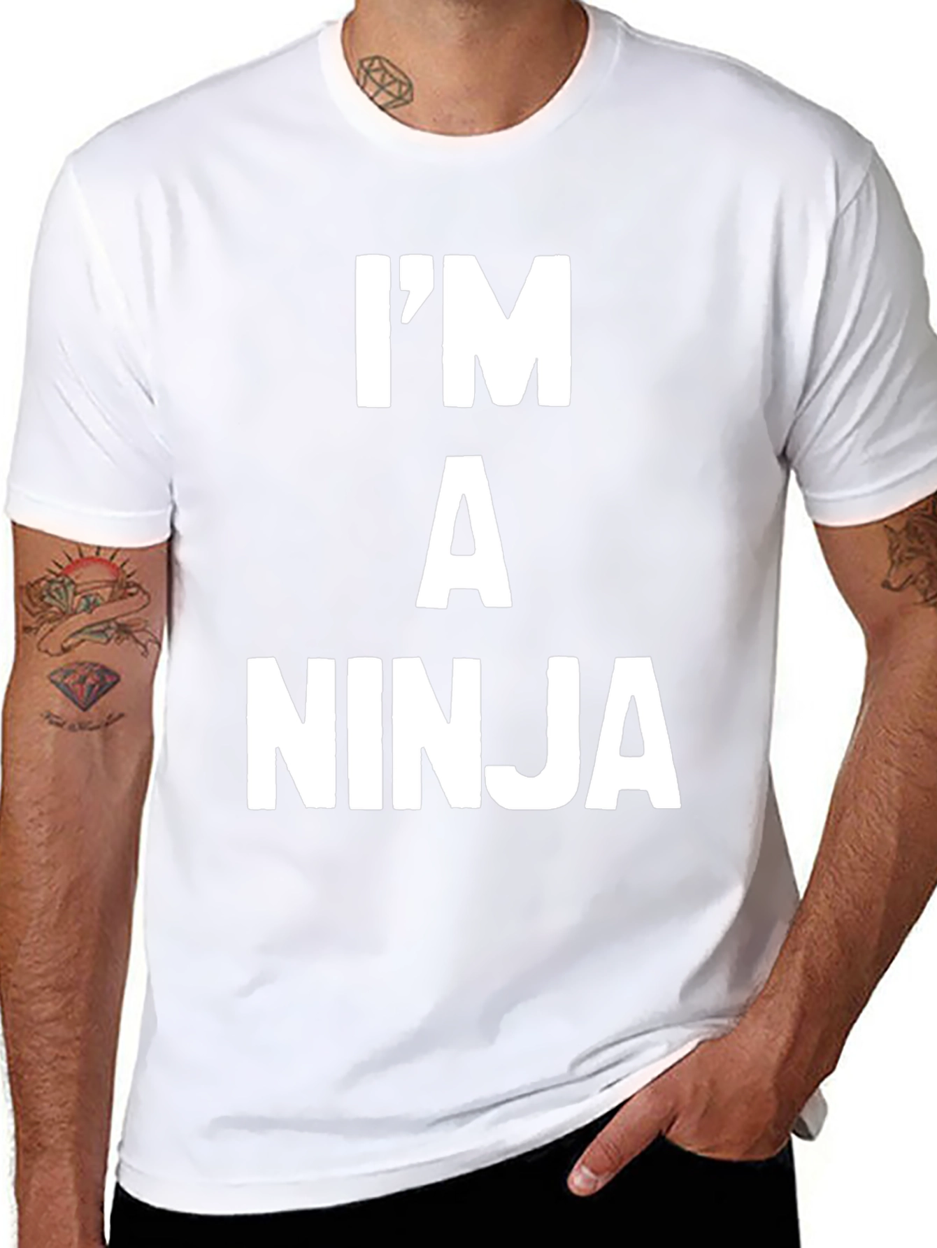 Im A Ninja Graphic T-Shirt - Black