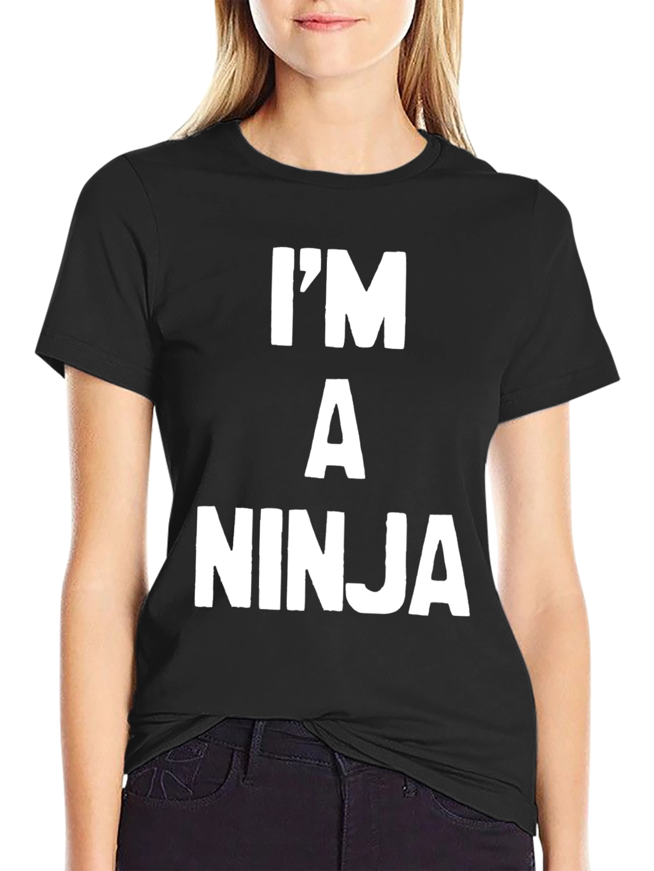 Im A Ninja Graphic T-Shirt - Black