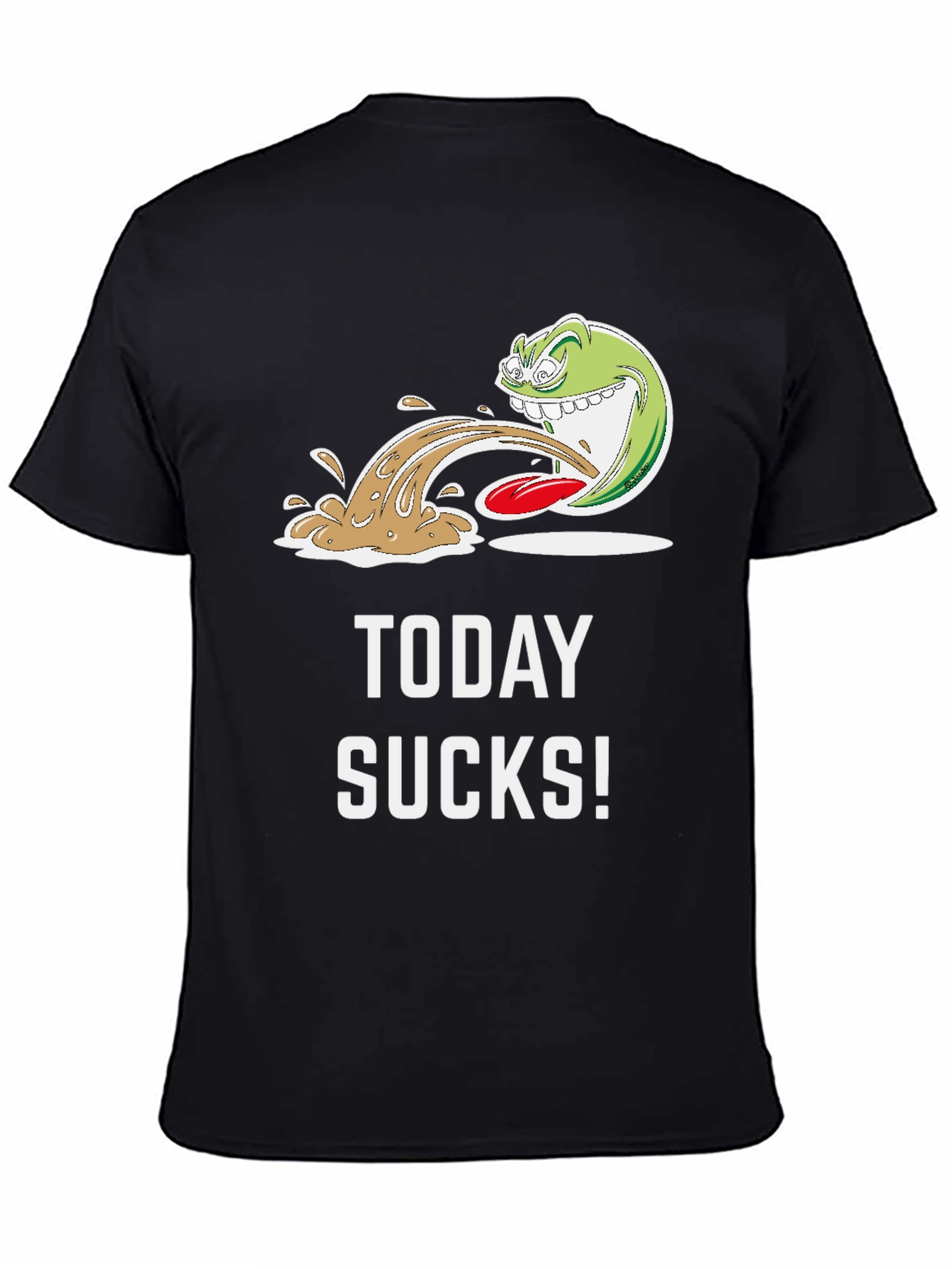 Today Sucks! Graphic T-Shirt - Black Crew Neck