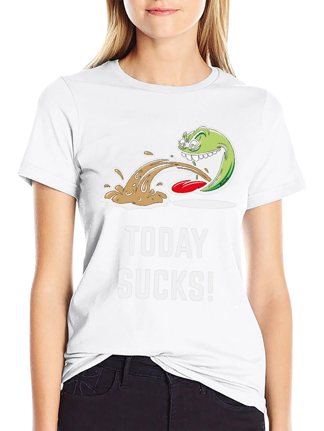 Today Sucks! Graphic T-Shirt - Black Crew Neck