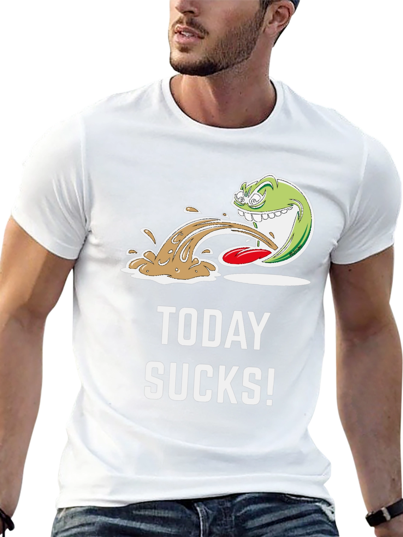 Today Sucks! Graphic T-Shirt - Black Crew Neck