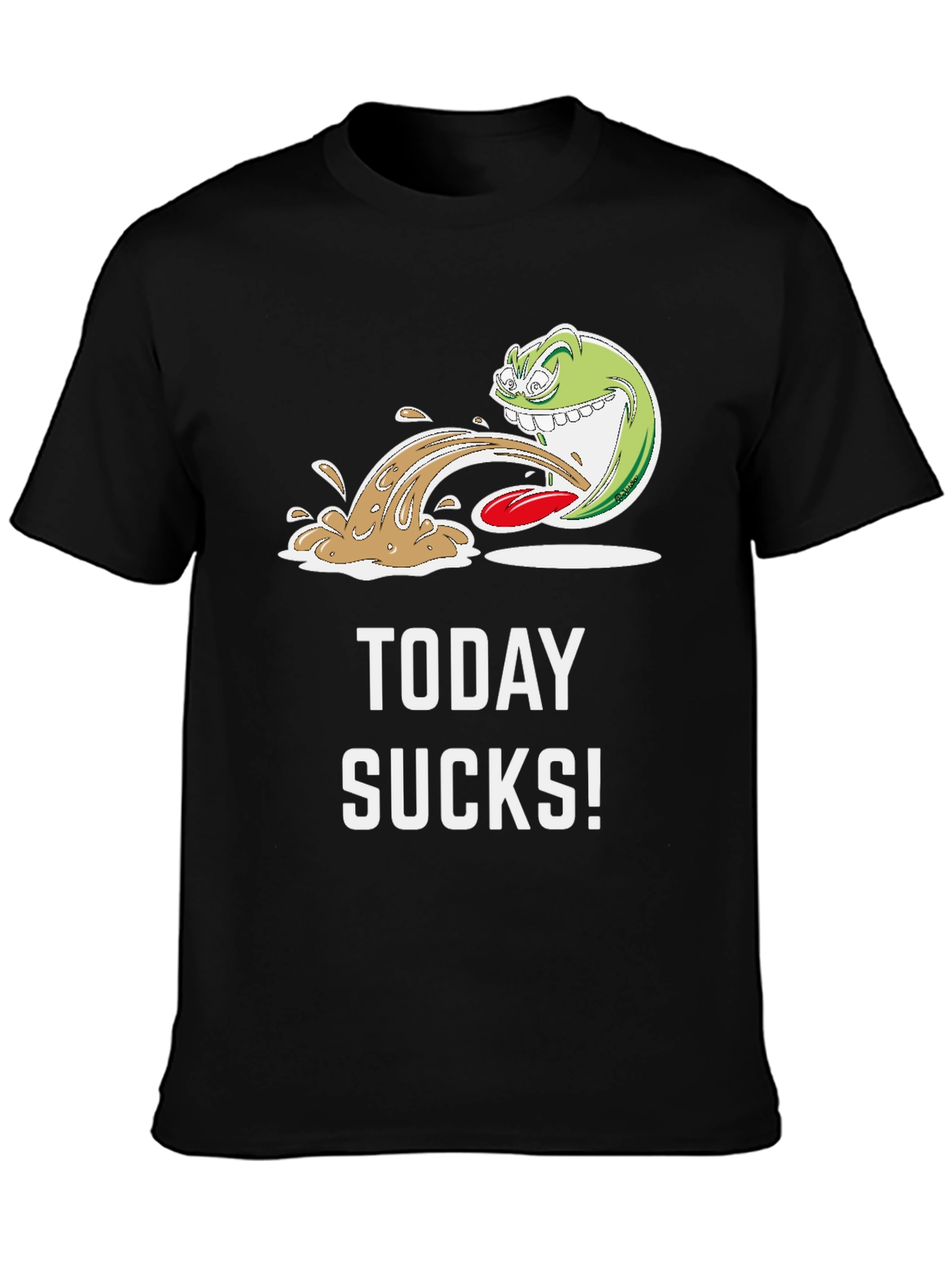 Today Sucks! Graphic T-Shirt - Black Crew Neck