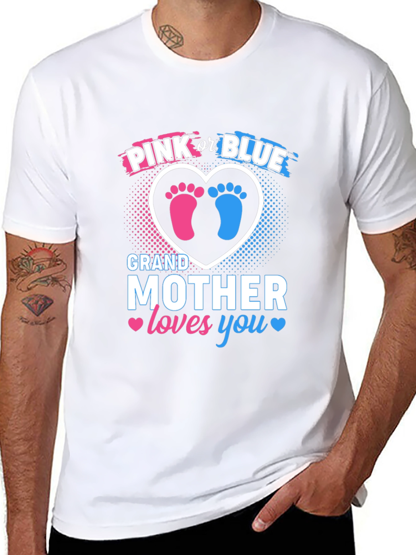 Pink or Blue Grandmother Gender Reveal T-Shirt