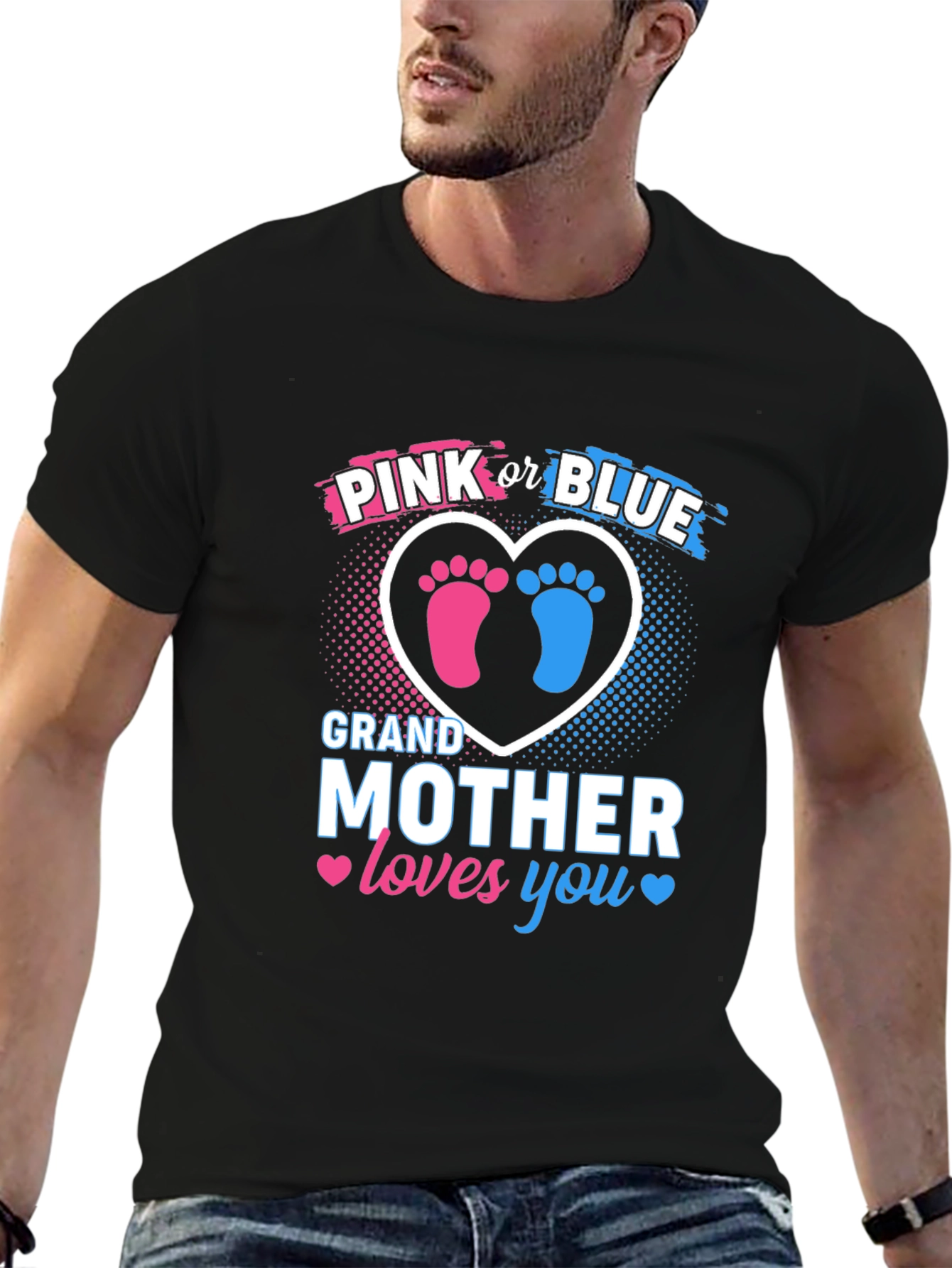 Pink or Blue Grandmother Gender Reveal T-Shirt