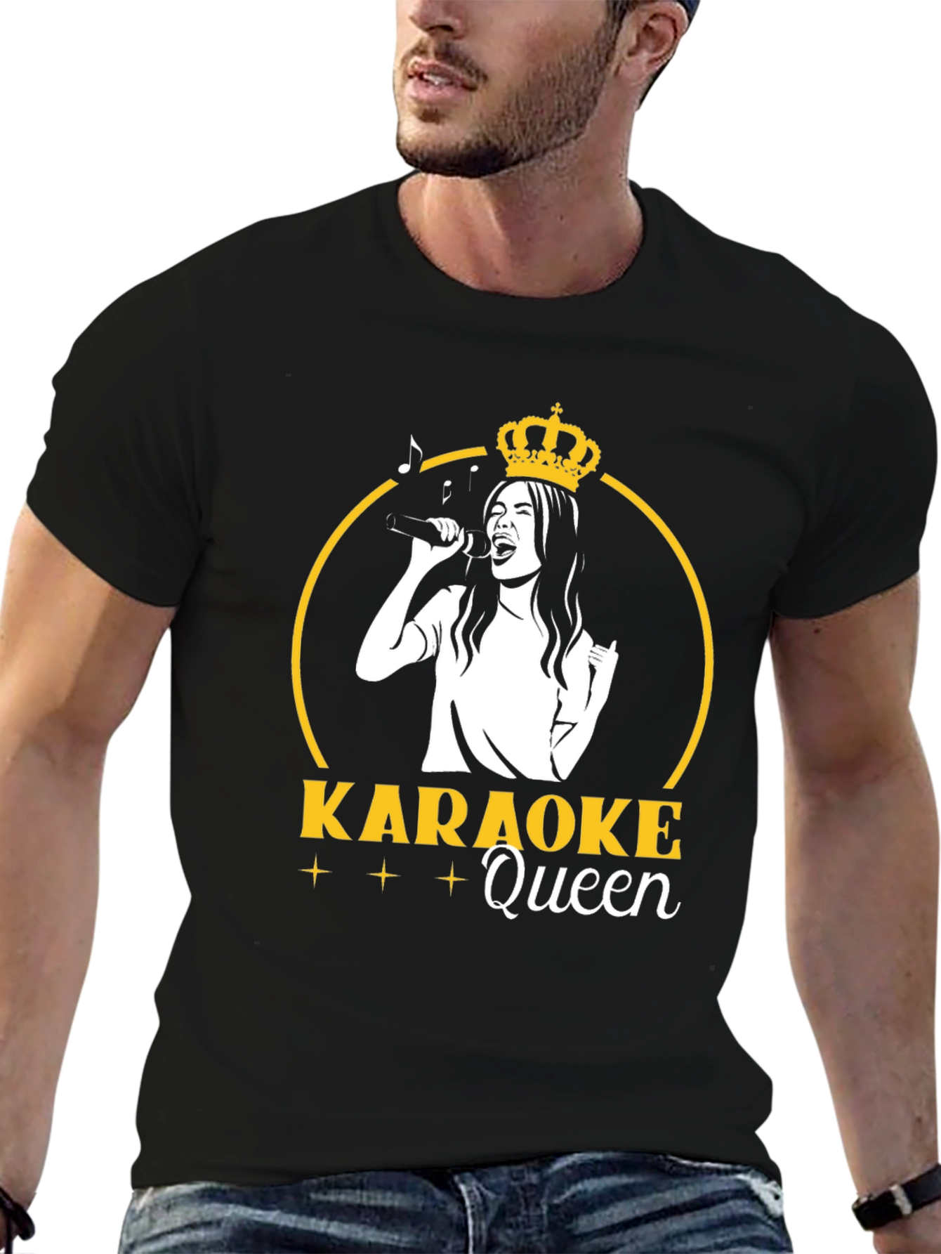 Karaoke Queen Graphic T-Shirt - Black