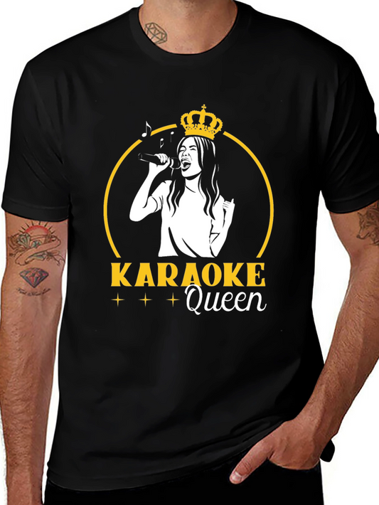 Karaoke Queen Graphic T-Shirt - Black