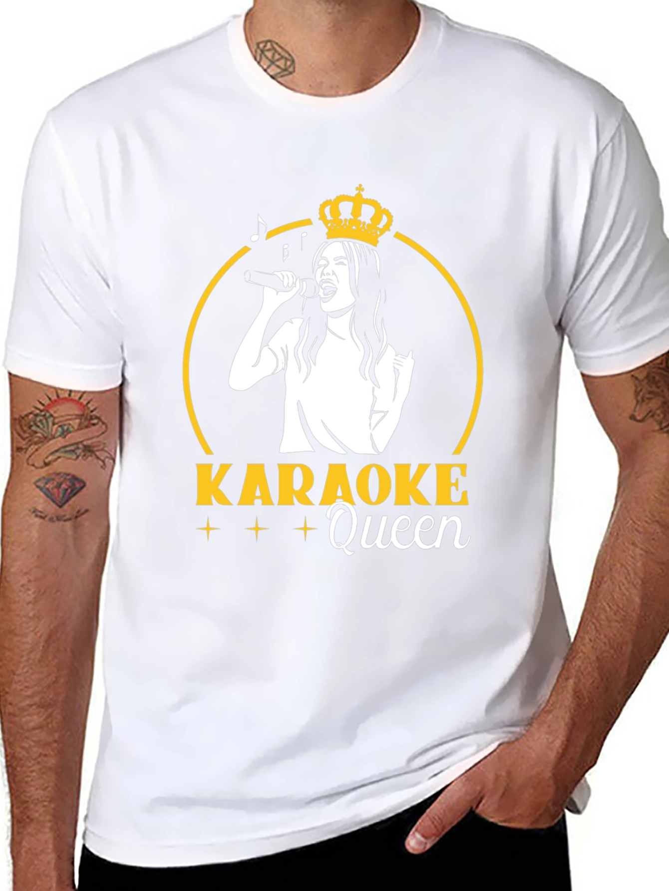 Karaoke Queen Graphic T-Shirt - Black