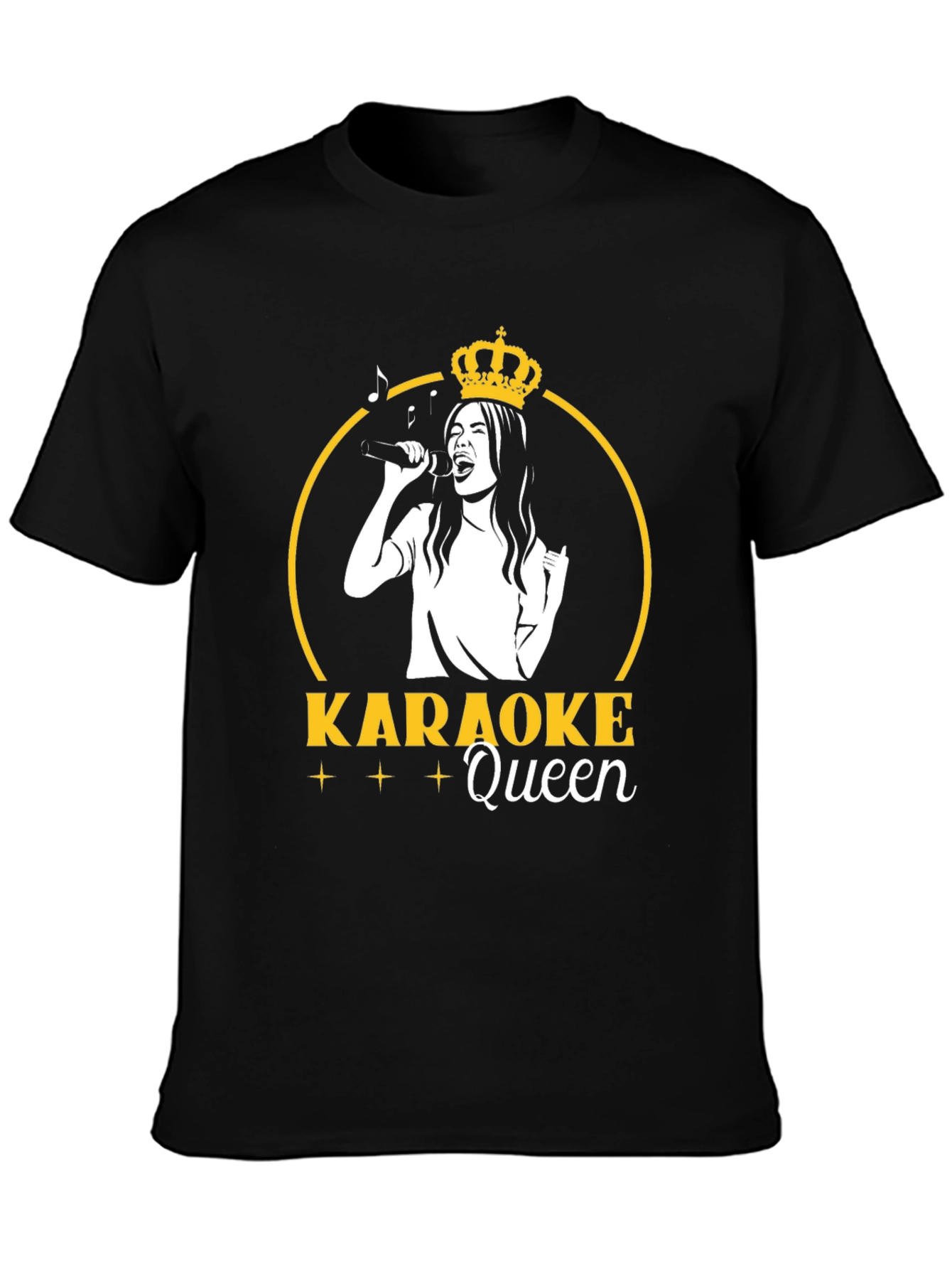 Karaoke Queen Graphic T-Shirt - Black