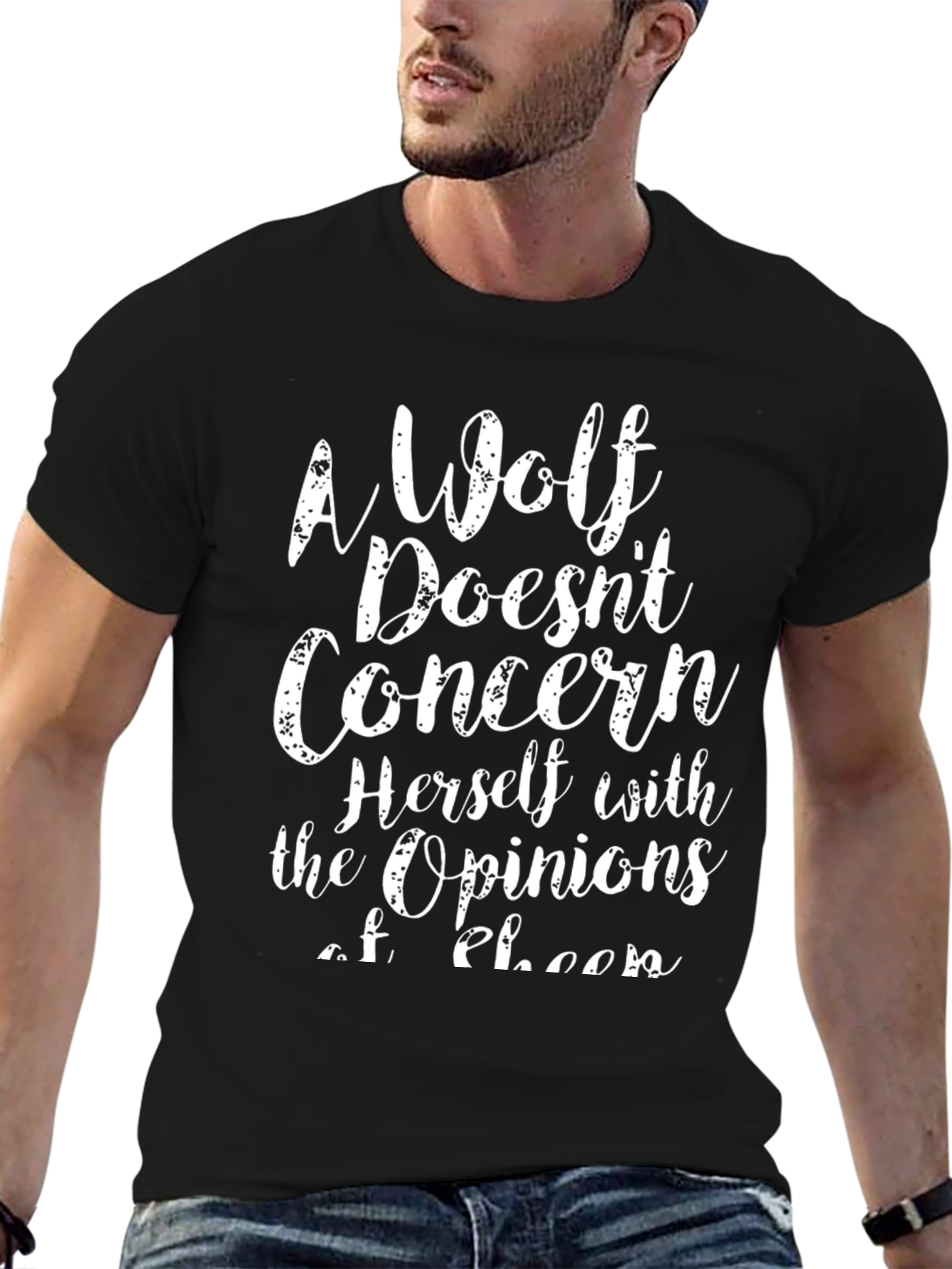 Wolf Opinion Graphic Tee - Unisex Cotton T-Shirt