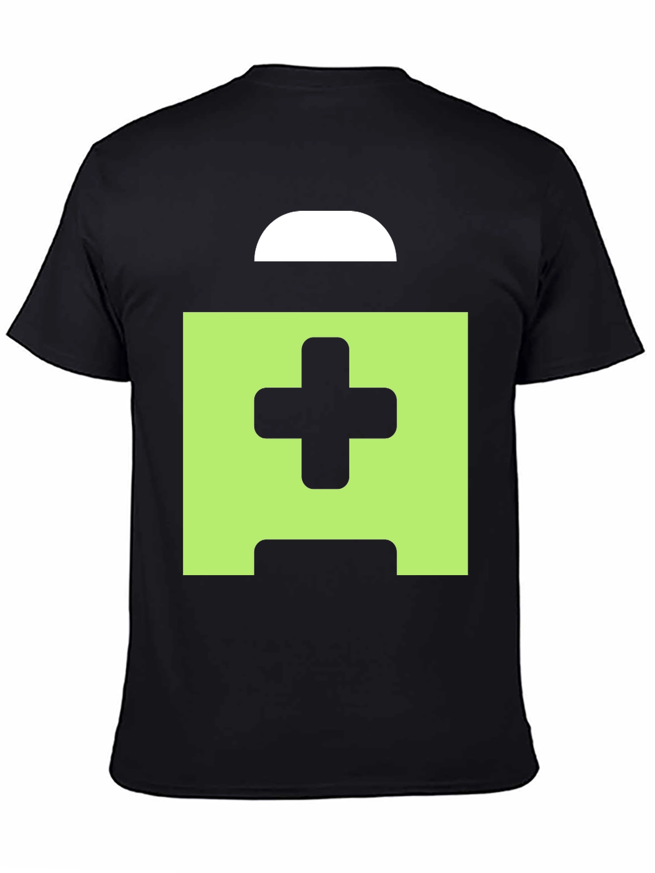 Pixelated Cross Graphic Black Tee Shirt
