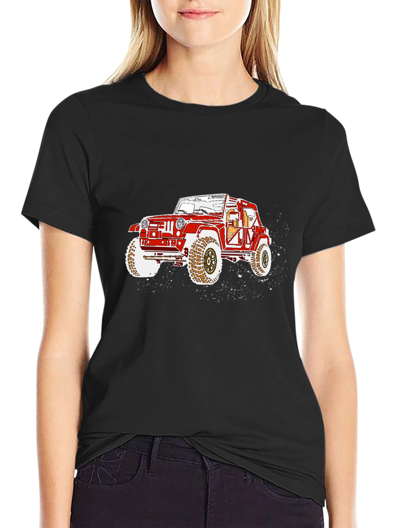 Off-Road Jeep Graphic Tee - Black Casual T-Shirt