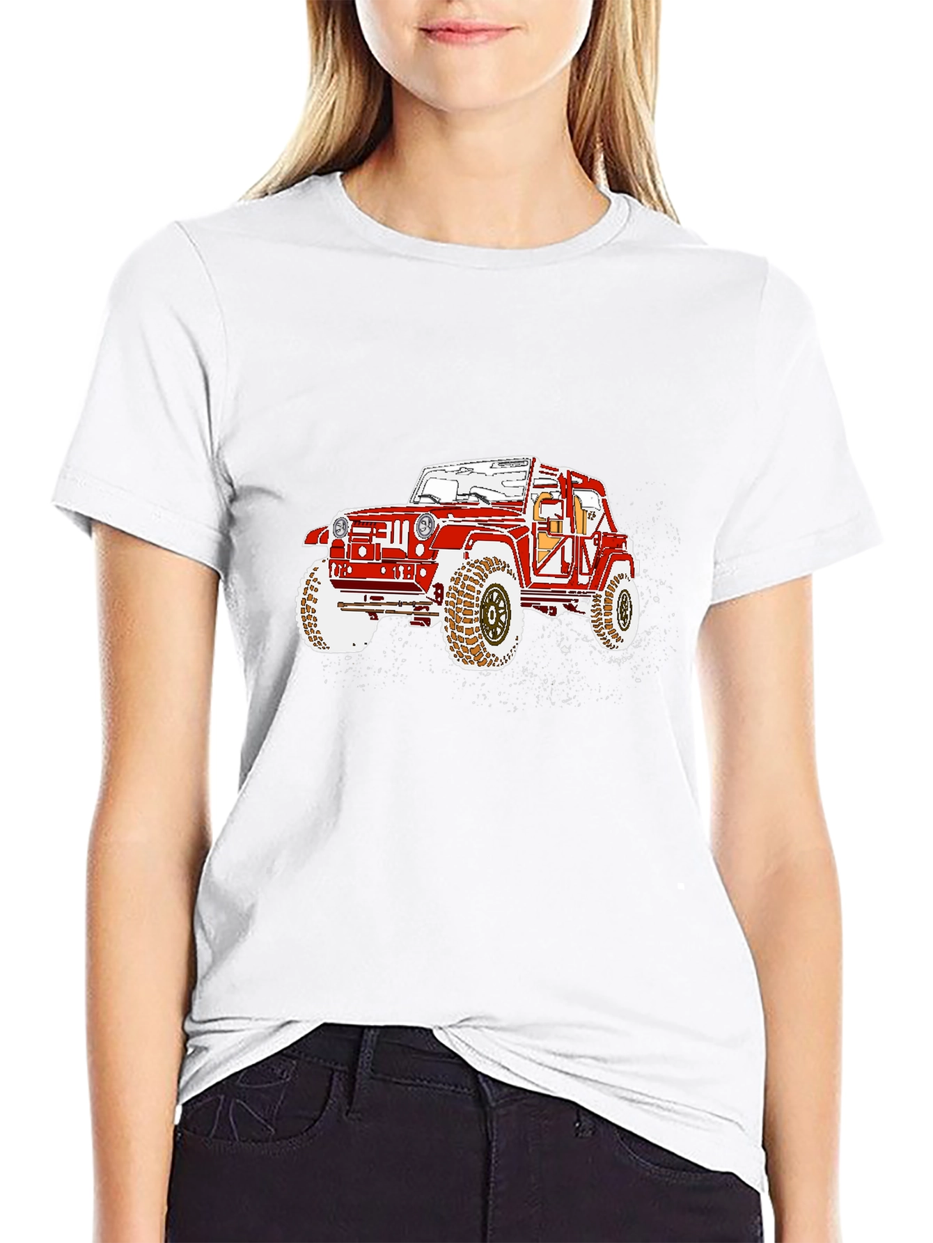 Off-Road Jeep Graphic Tee - Black Casual T-Shirt